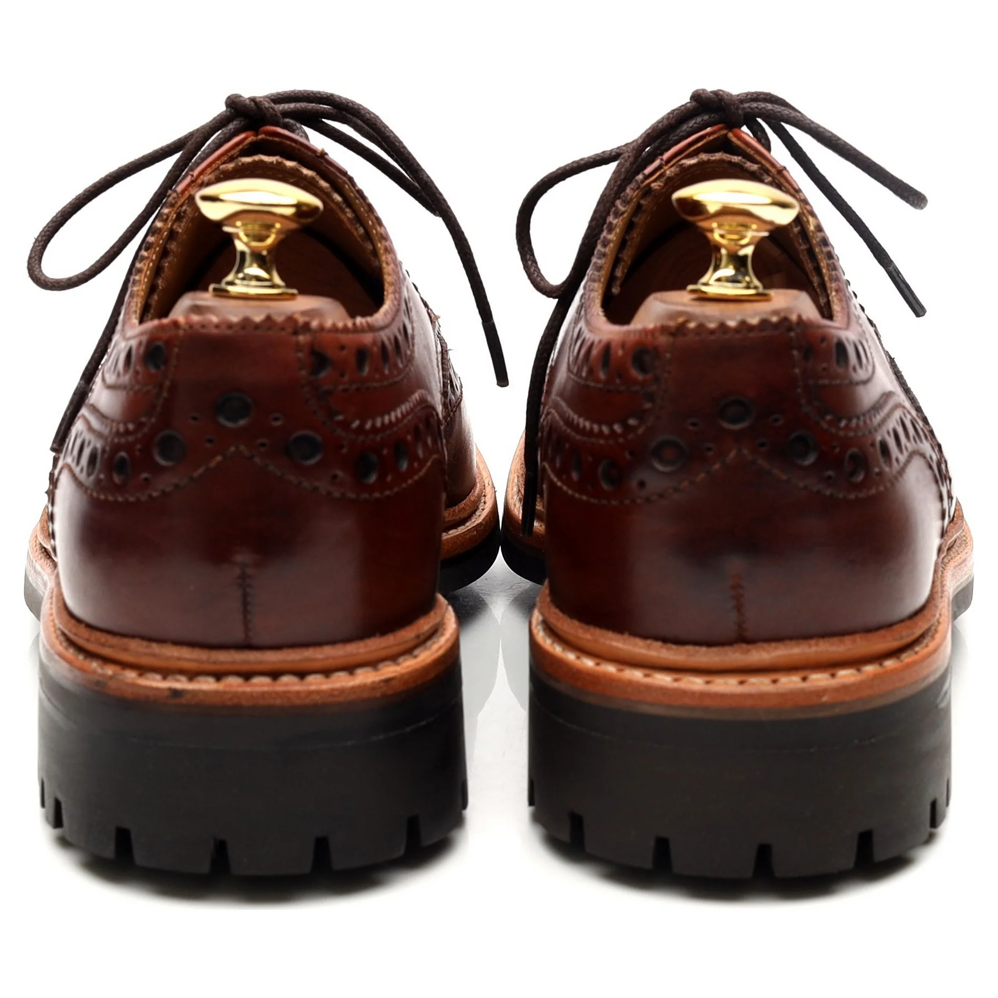 'Archie' Tan Brown Leather Derby Brogues UK 6.5 G - Image 4