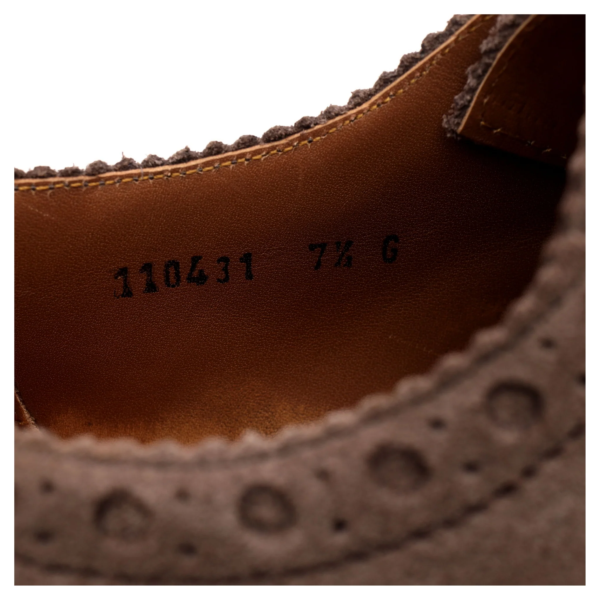 'Archie' Light Brown Suede Brogues UK 7.5 G - Image 13