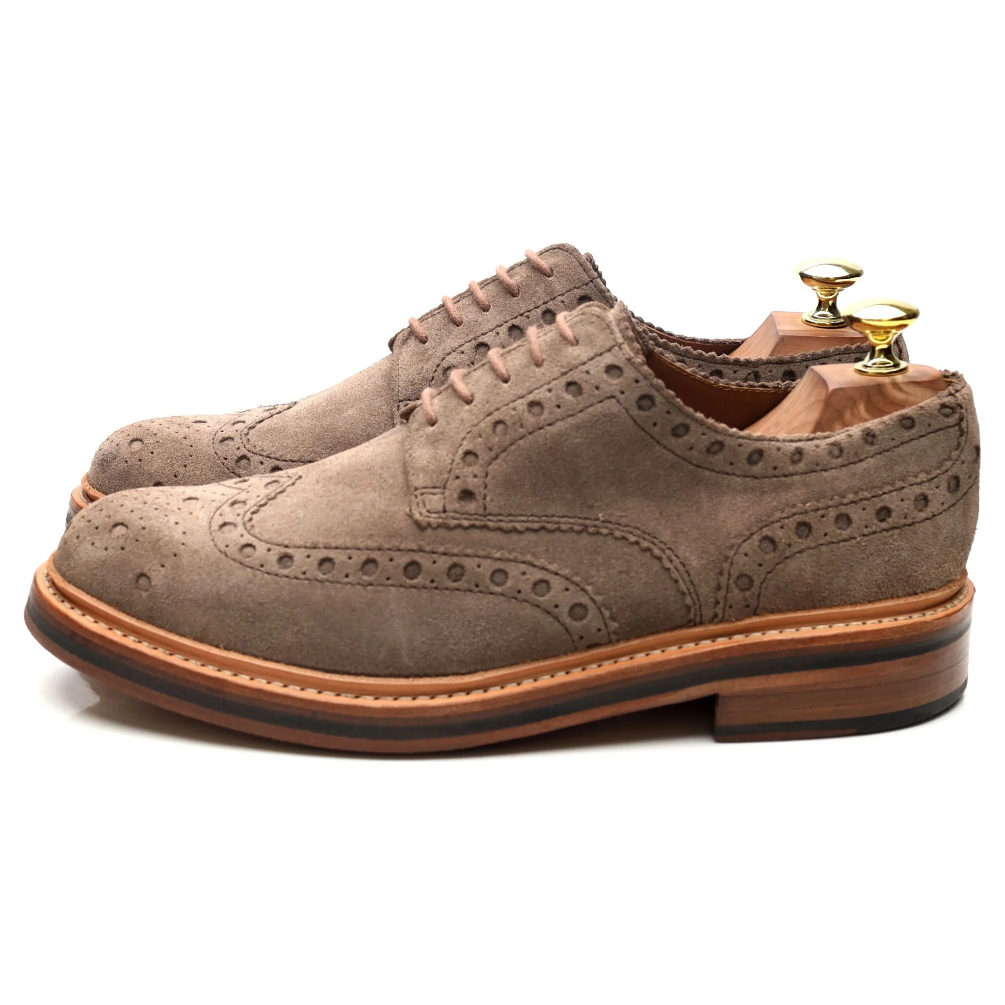 'Archie' Light Brown Suede Brogues UK 7.5 G - Image 2