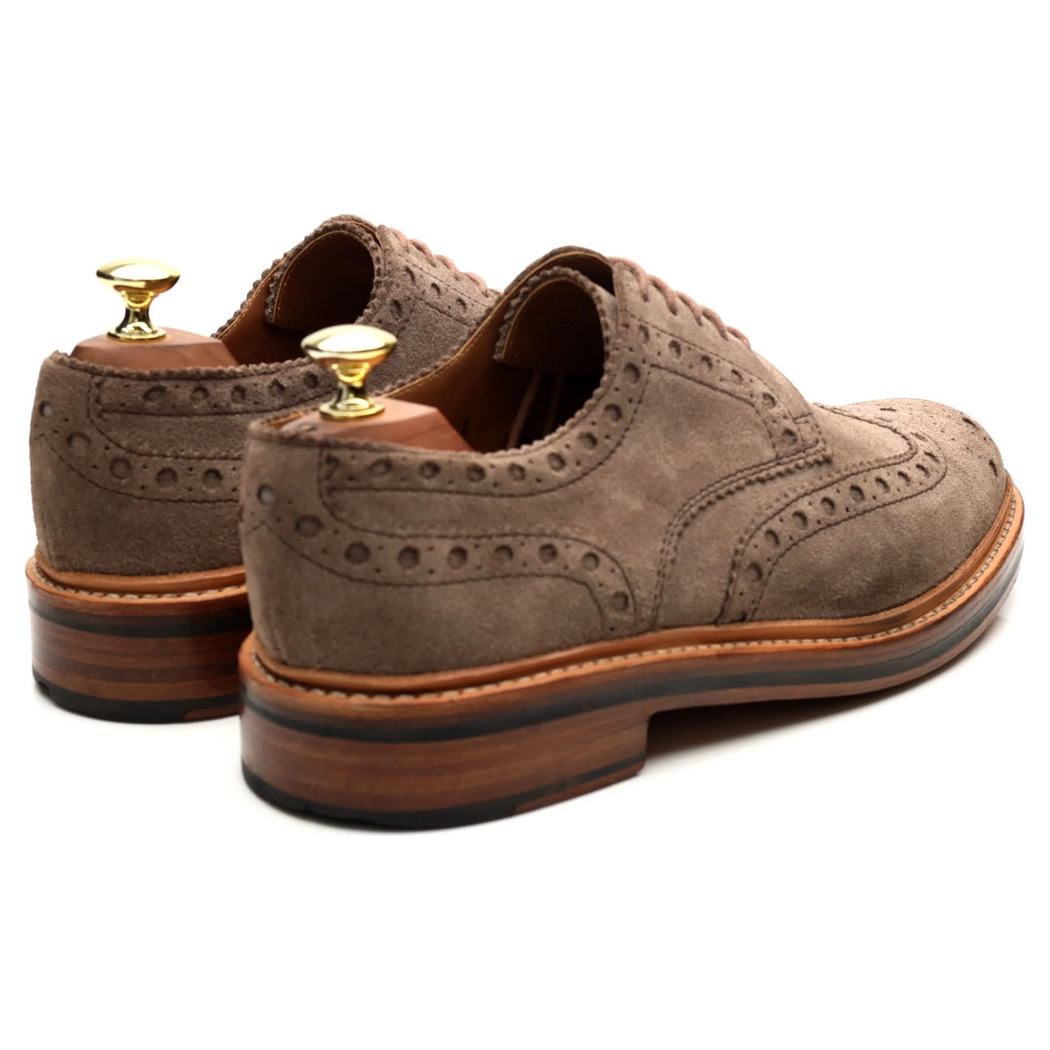 'Archie' Light Brown Suede Brogues UK 7.5 G - Image 5