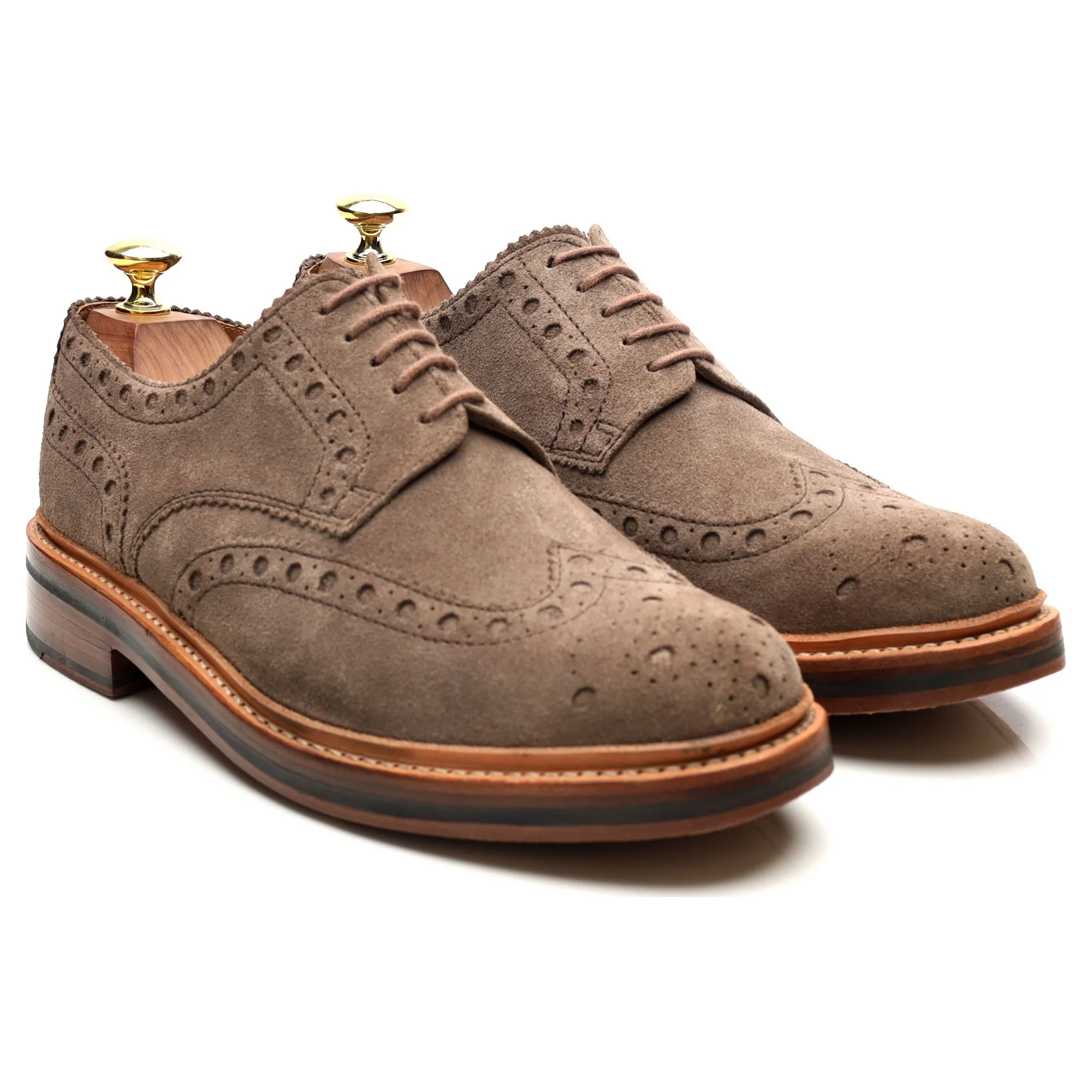 'Archie' Light Brown Suede Brogues UK 7.5 G - Image 7