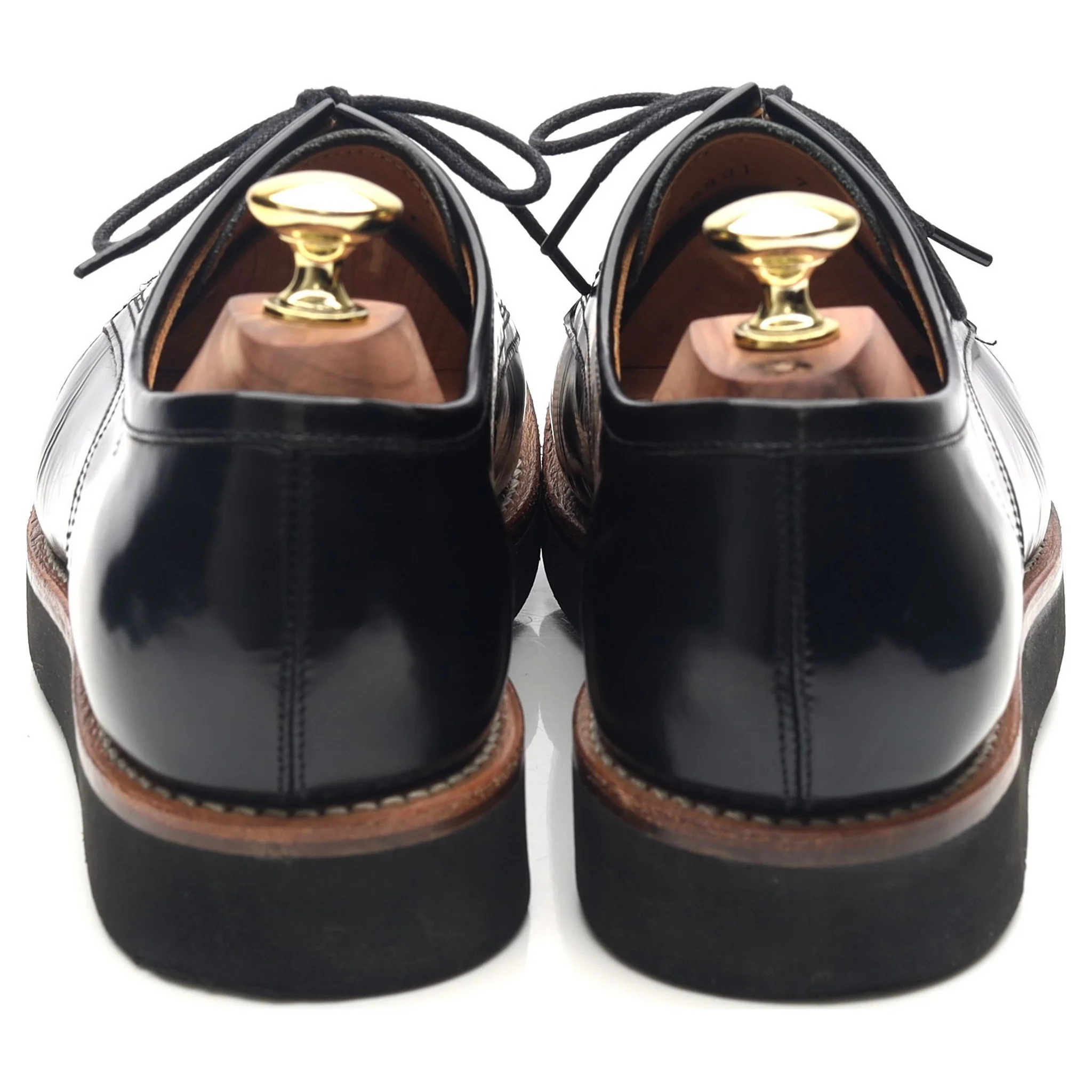 'Lennie' Black Leather Wedge Derby UK 7 F - Image 4