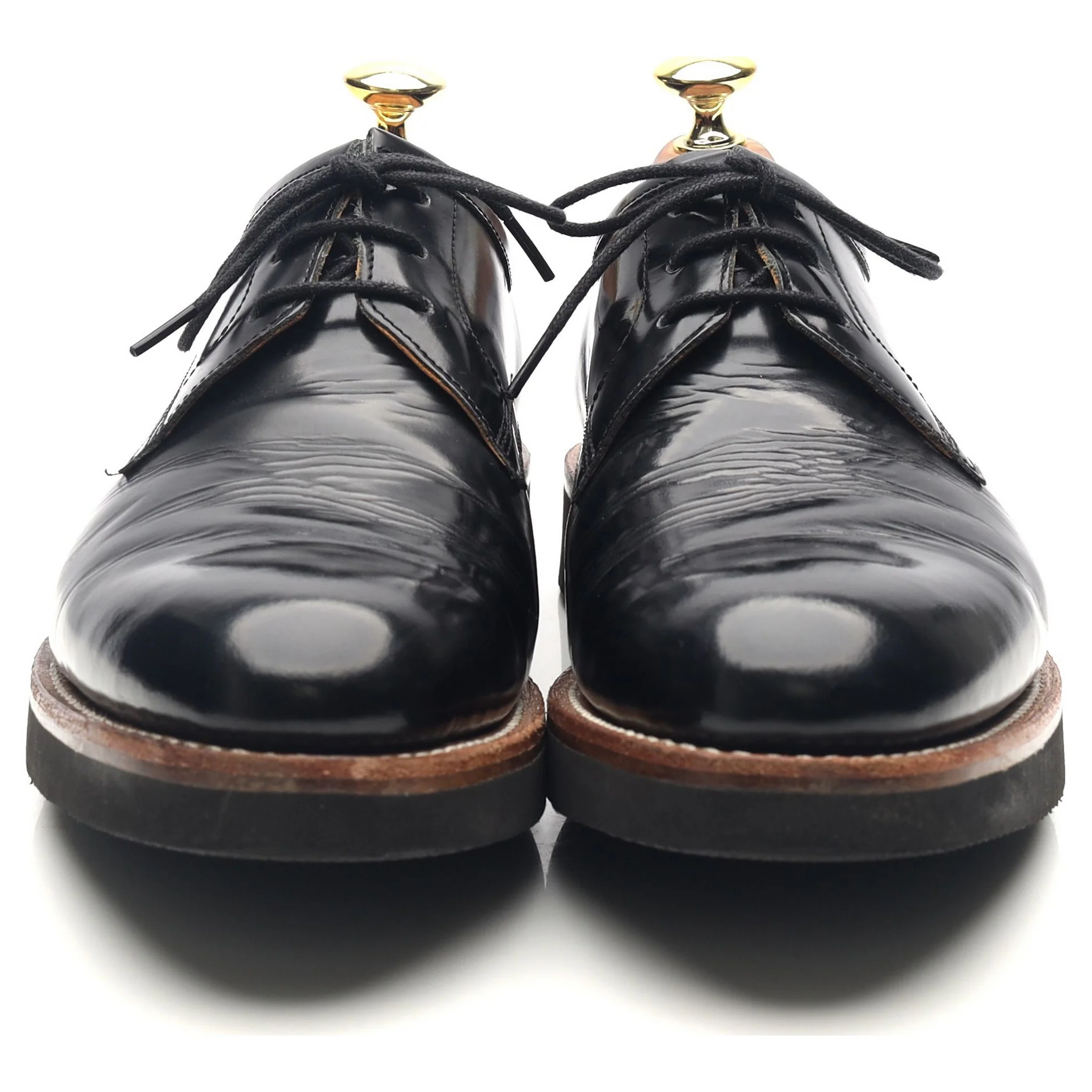'Lennie' Black Leather Wedge Derby UK 7 F - Image 8