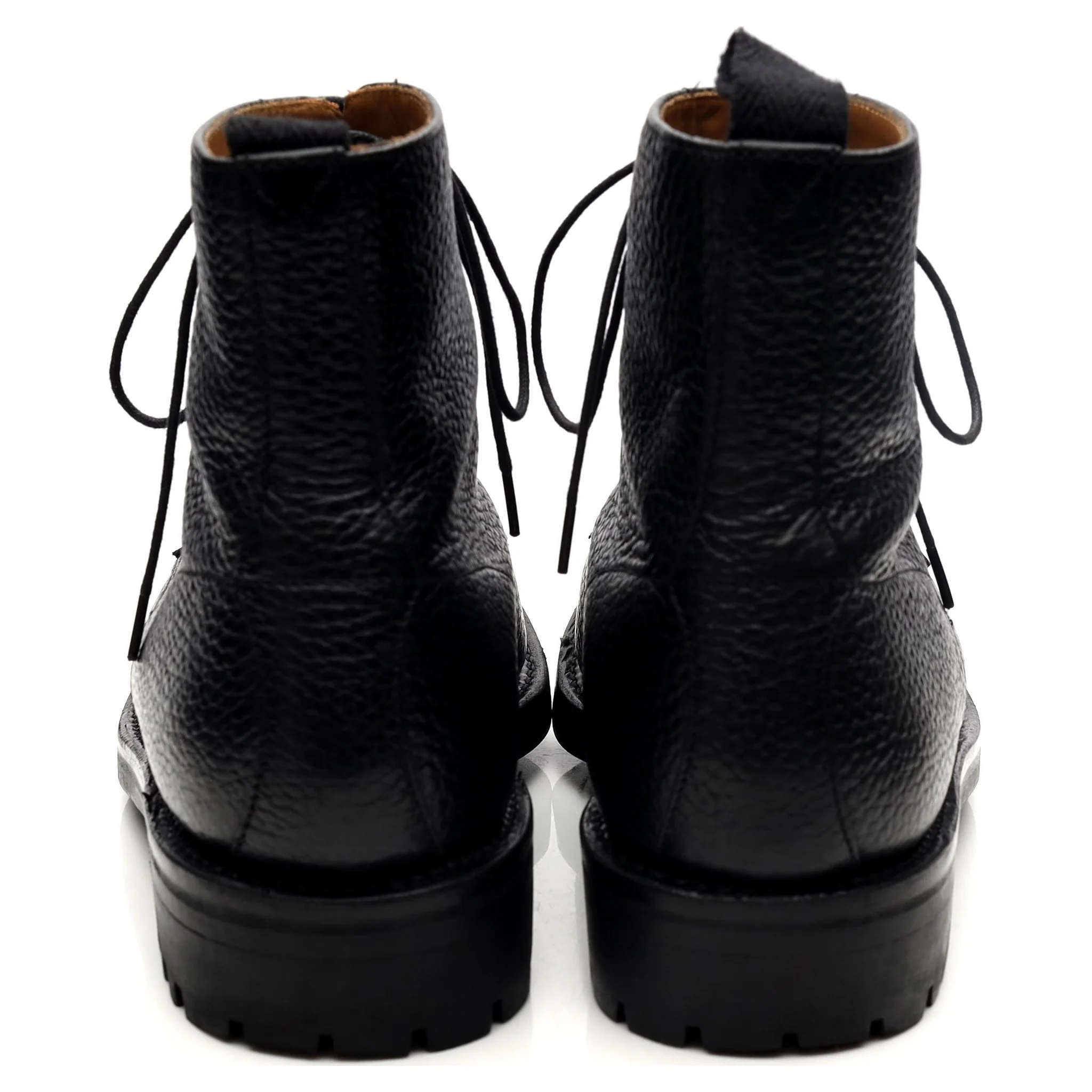 'Sawyer' Black Leather Apron Boots UK 8.5 G - Image 4