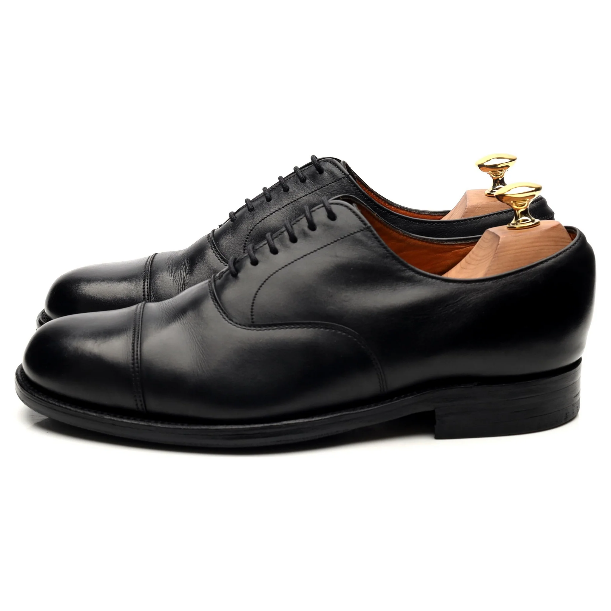 Vintage Black Leather Oxford UK 7.5 FG - Image 2