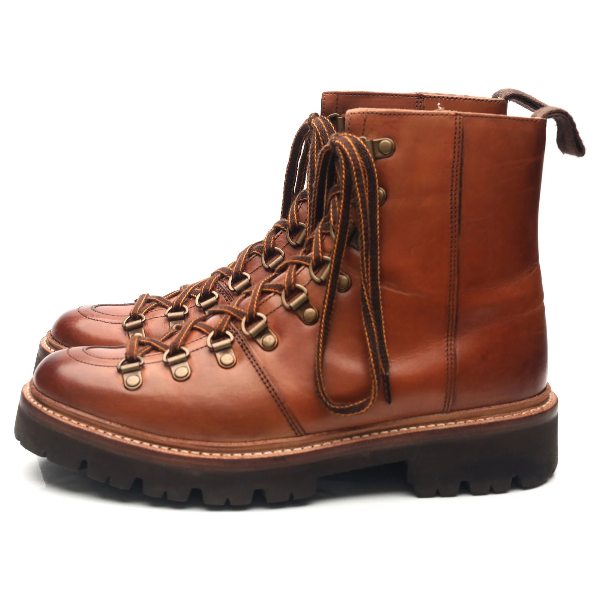Women's 'Nanette' Tan Brown Leather Hiker Boots UK 5.5 - Image 2