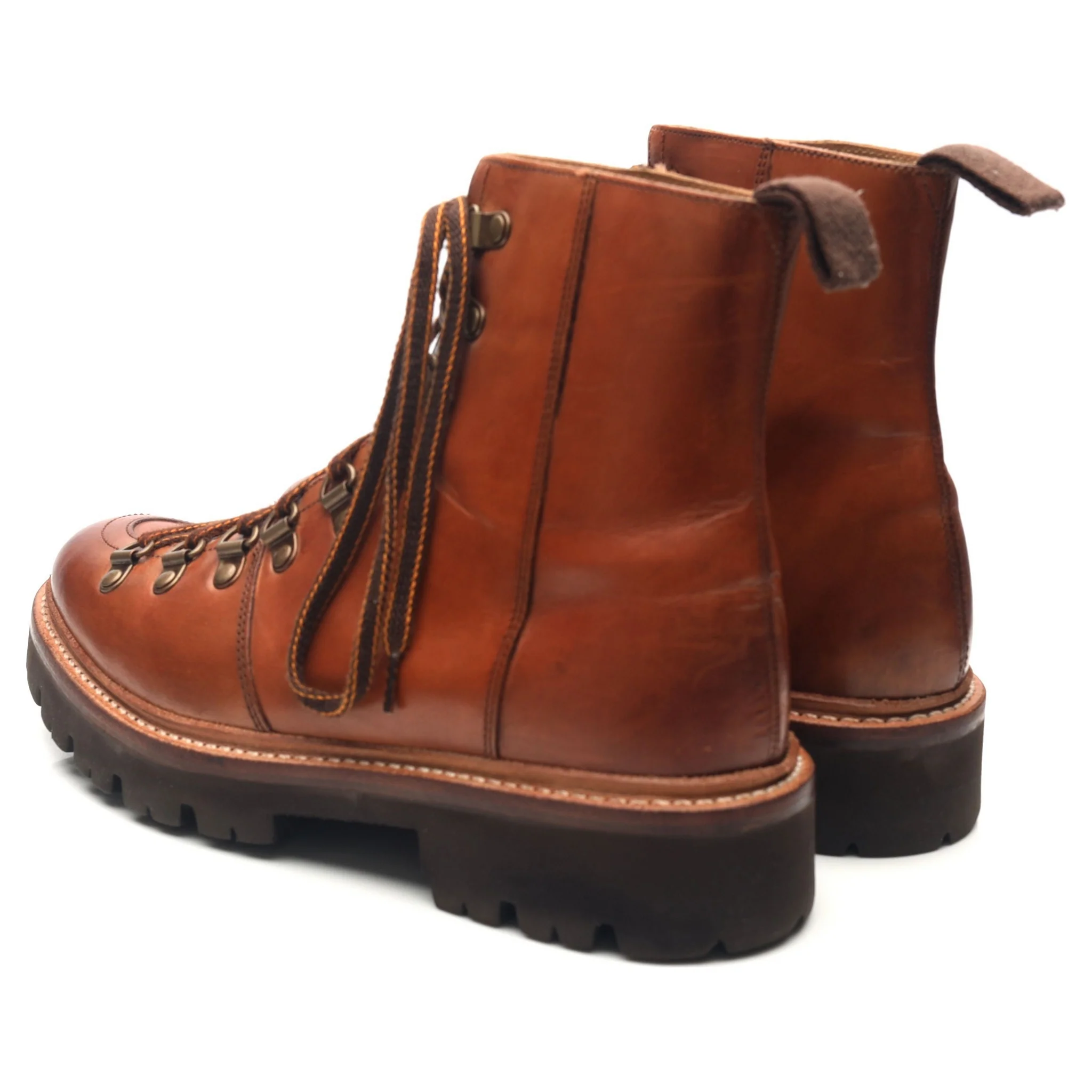 Women's 'Nanette' Tan Brown Leather Hiker Boots UK 5.5 - Image 3