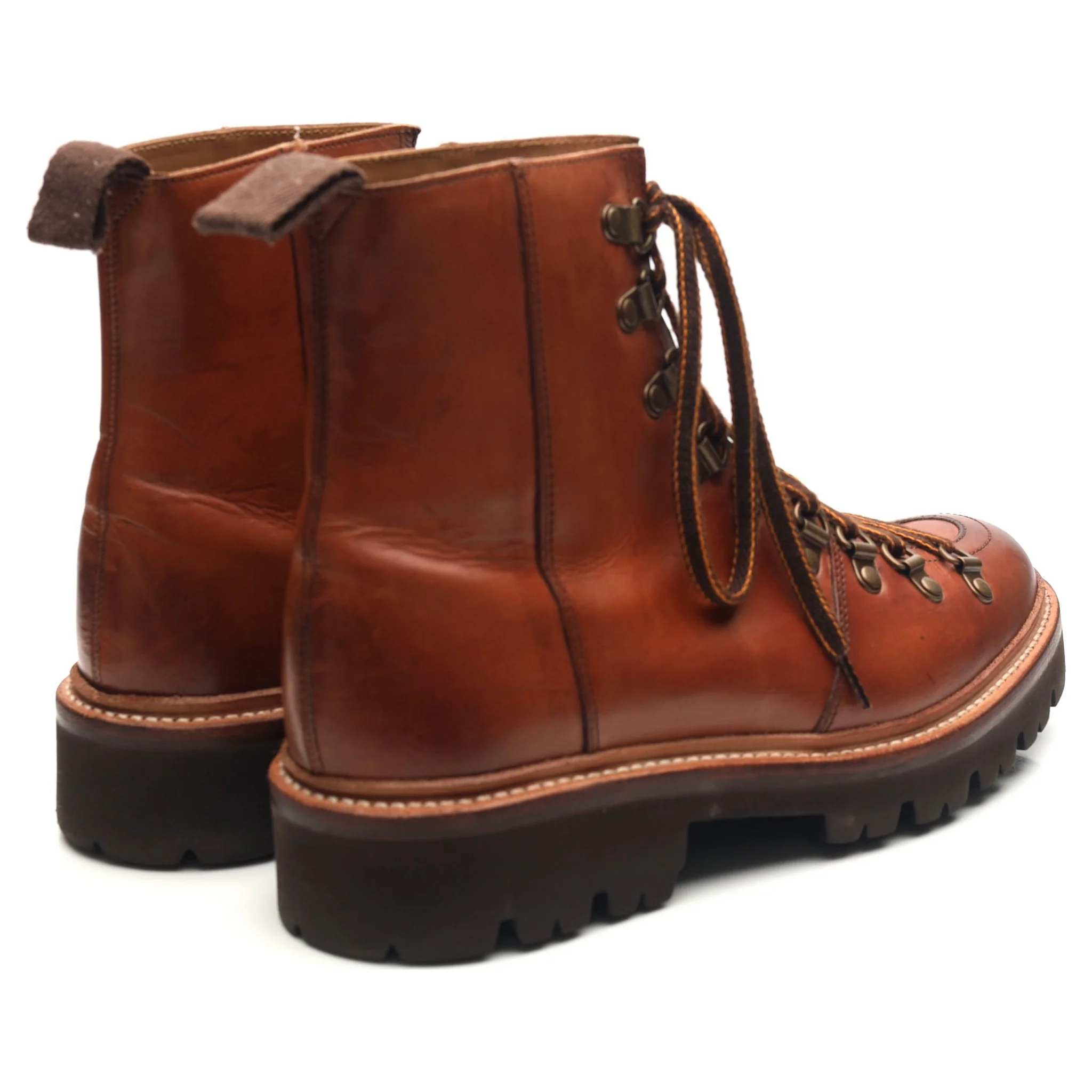 Women's 'Nanette' Tan Brown Leather Hiker Boots UK 5.5 - Image 5
