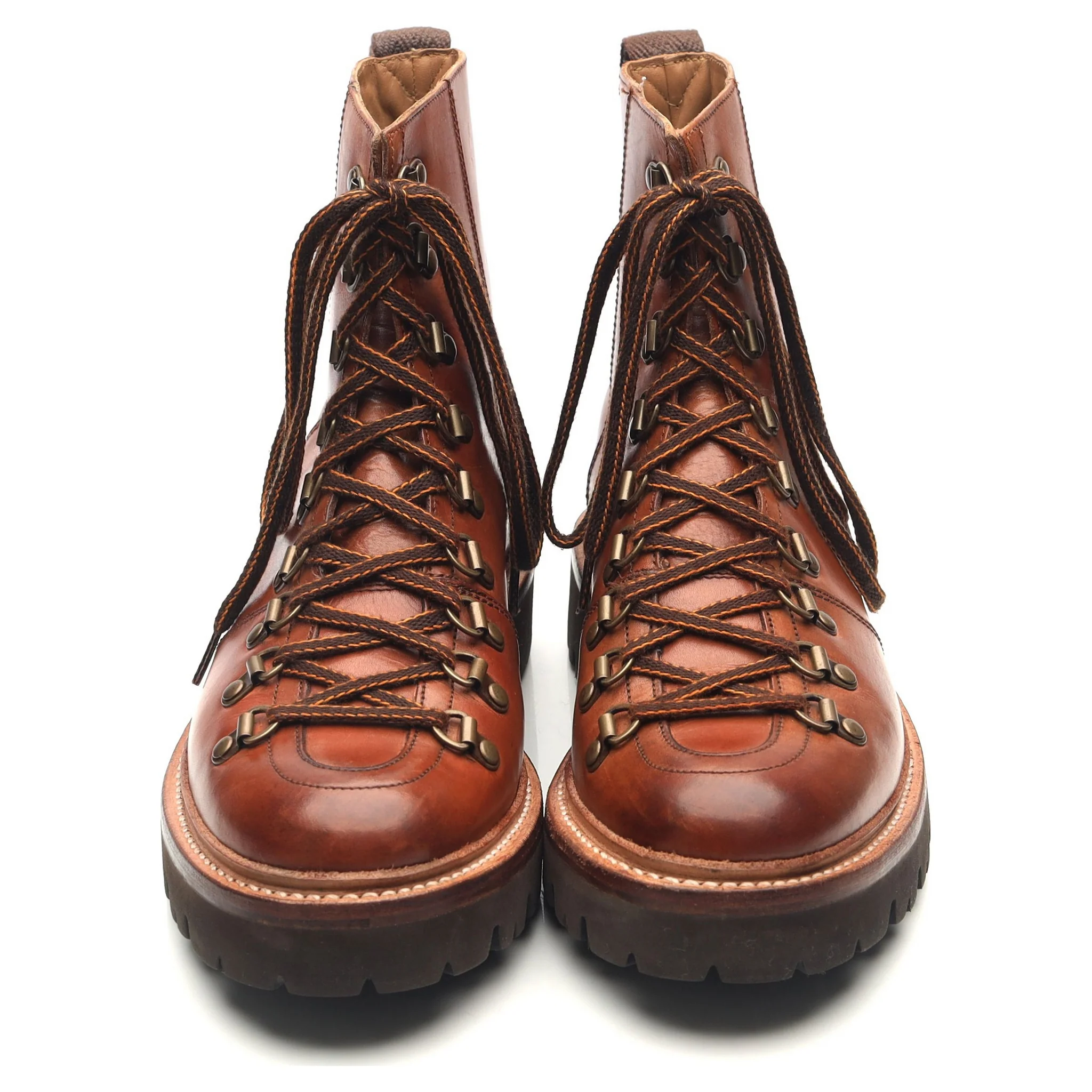 Women's 'Nanette' Tan Brown Leather Hiker Boots UK 5.5 - Image 9