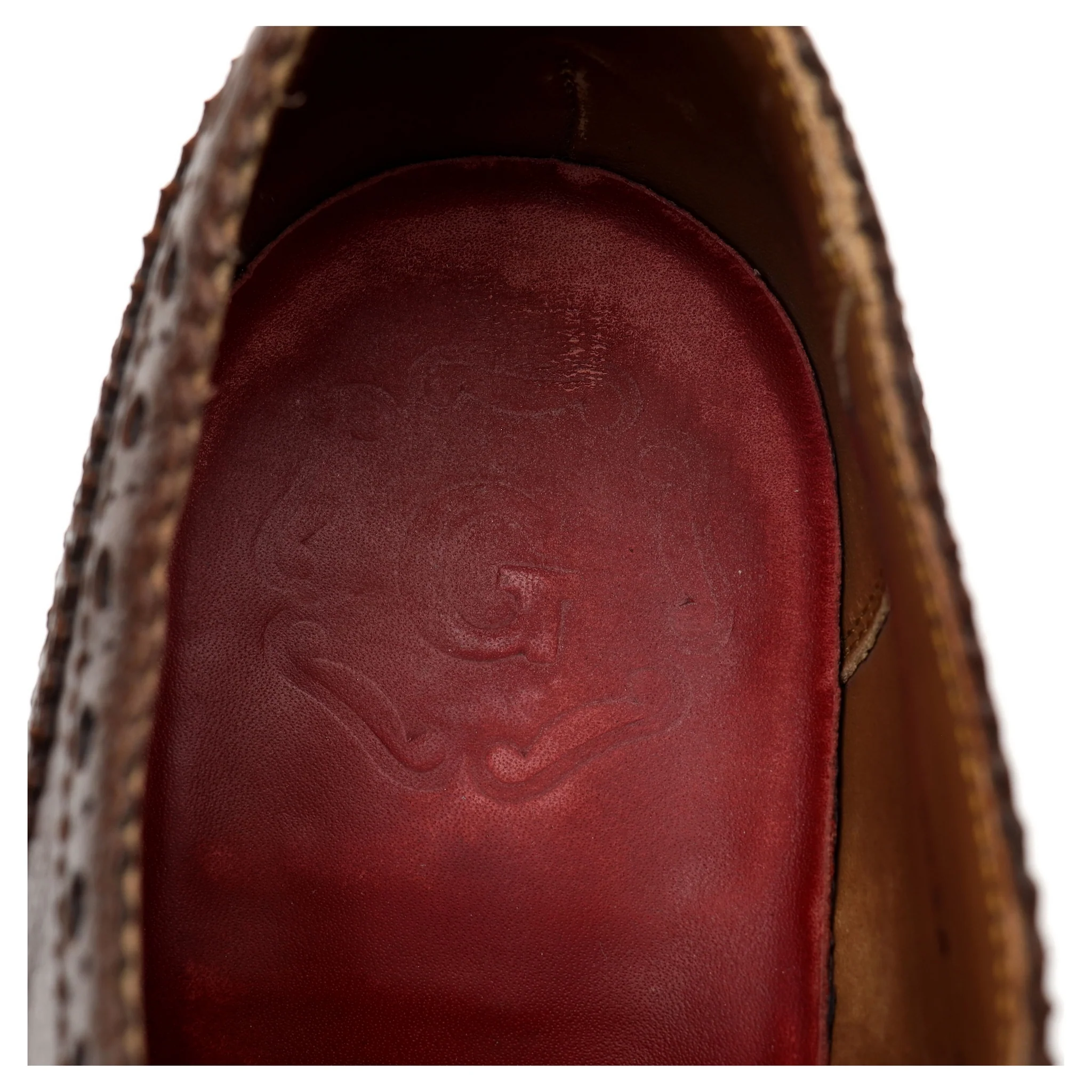 'Archie' Dark Brown Leather Derby Brogues UK 7.5 G - Image 12