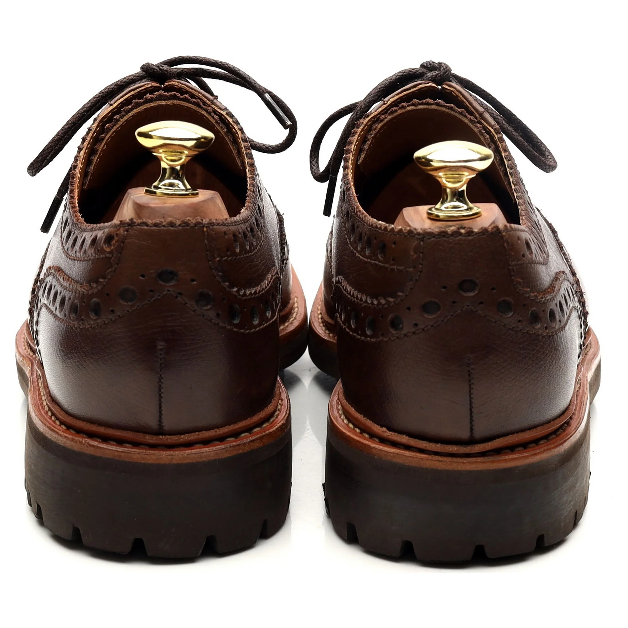 'Archie' Dark Brown Leather Derby Brogues UK 7.5 G - Image 4