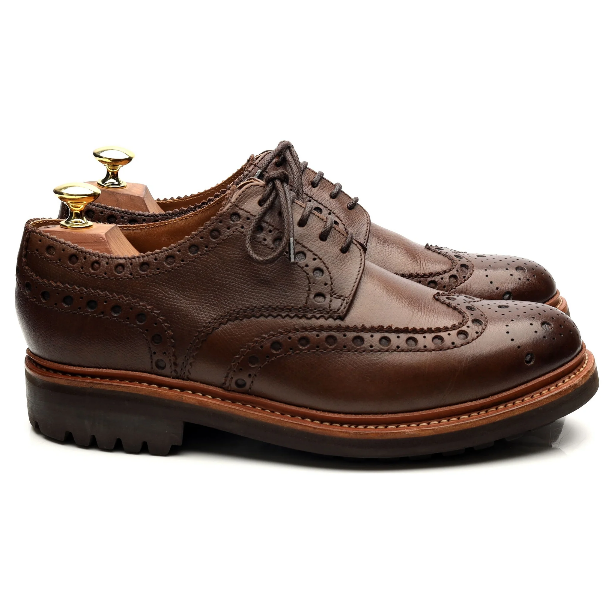 'Archie' Dark Brown Leather Derby Brogues UK 7.5 G - Image 6