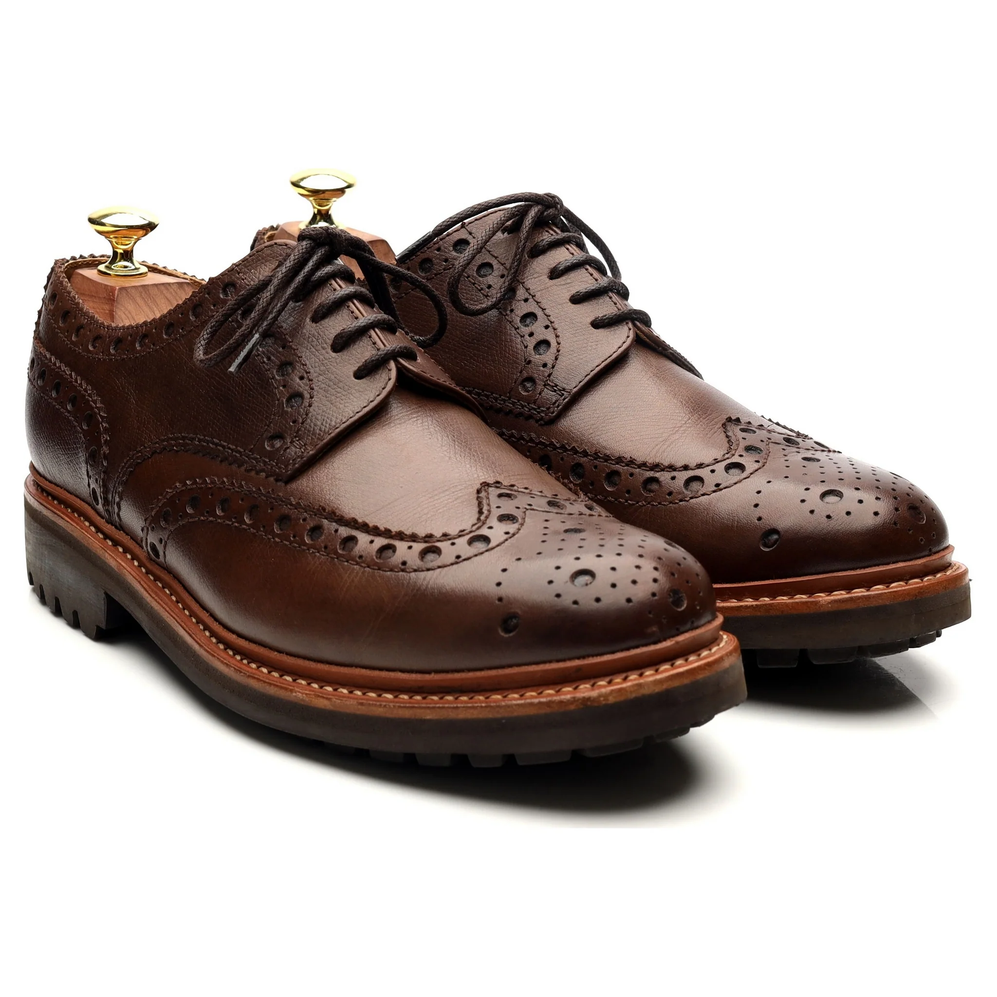 'Archie' Dark Brown Leather Derby Brogues UK 7.5 G - Image 7