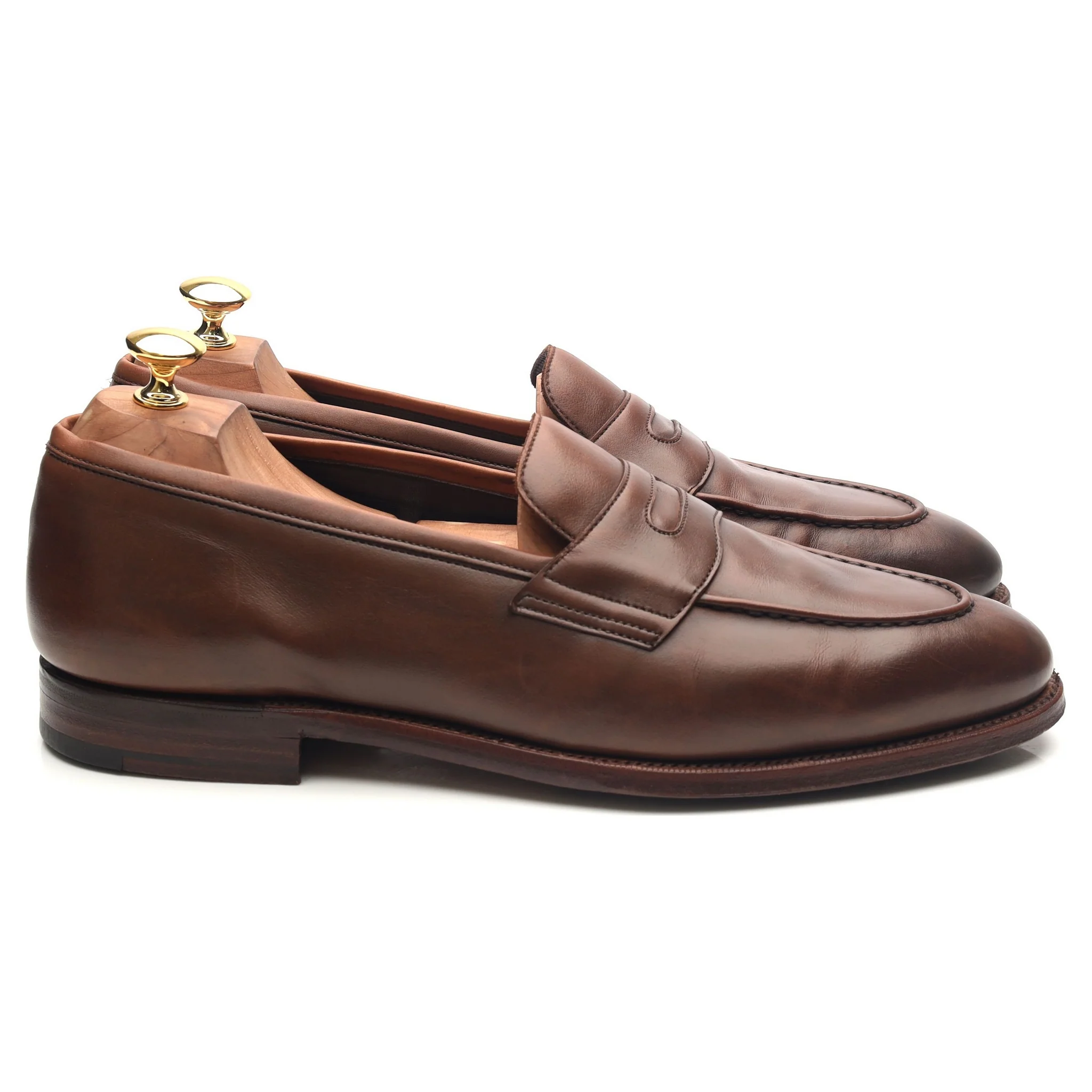 'Aldgate' Brown Leather Loafers UK 10 E - Image 6