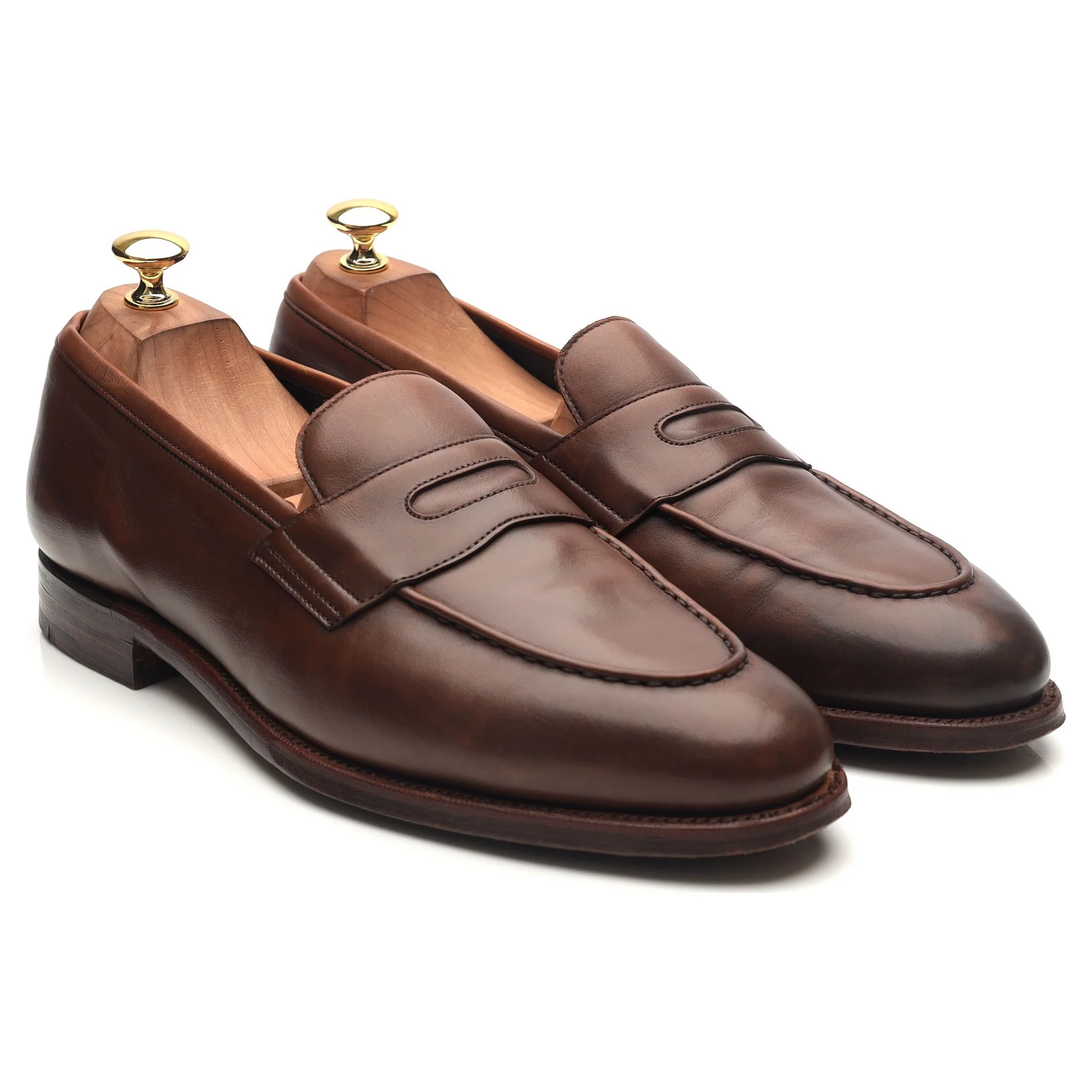 'Aldgate' Brown Leather Loafers UK 10 E - Image 7