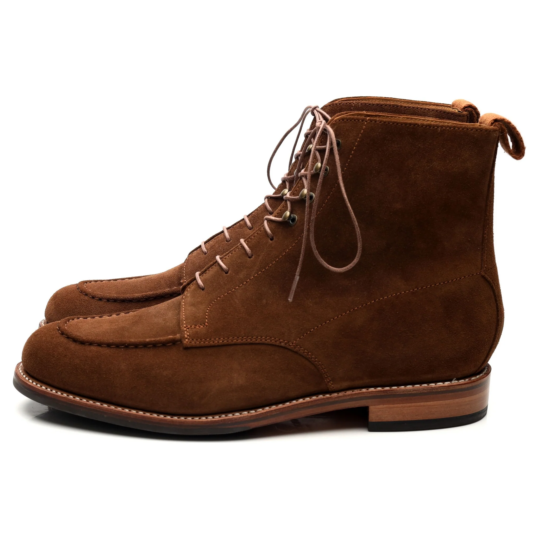 'Sawyer' Tan Brown Suede Apron Boots UK 10 G - Image 2