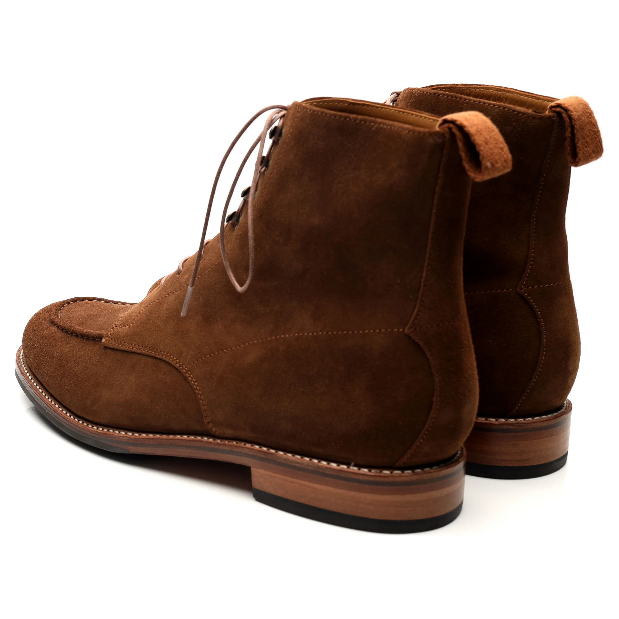 'Sawyer' Tan Brown Suede Apron Boots UK 10 G - Image 3
