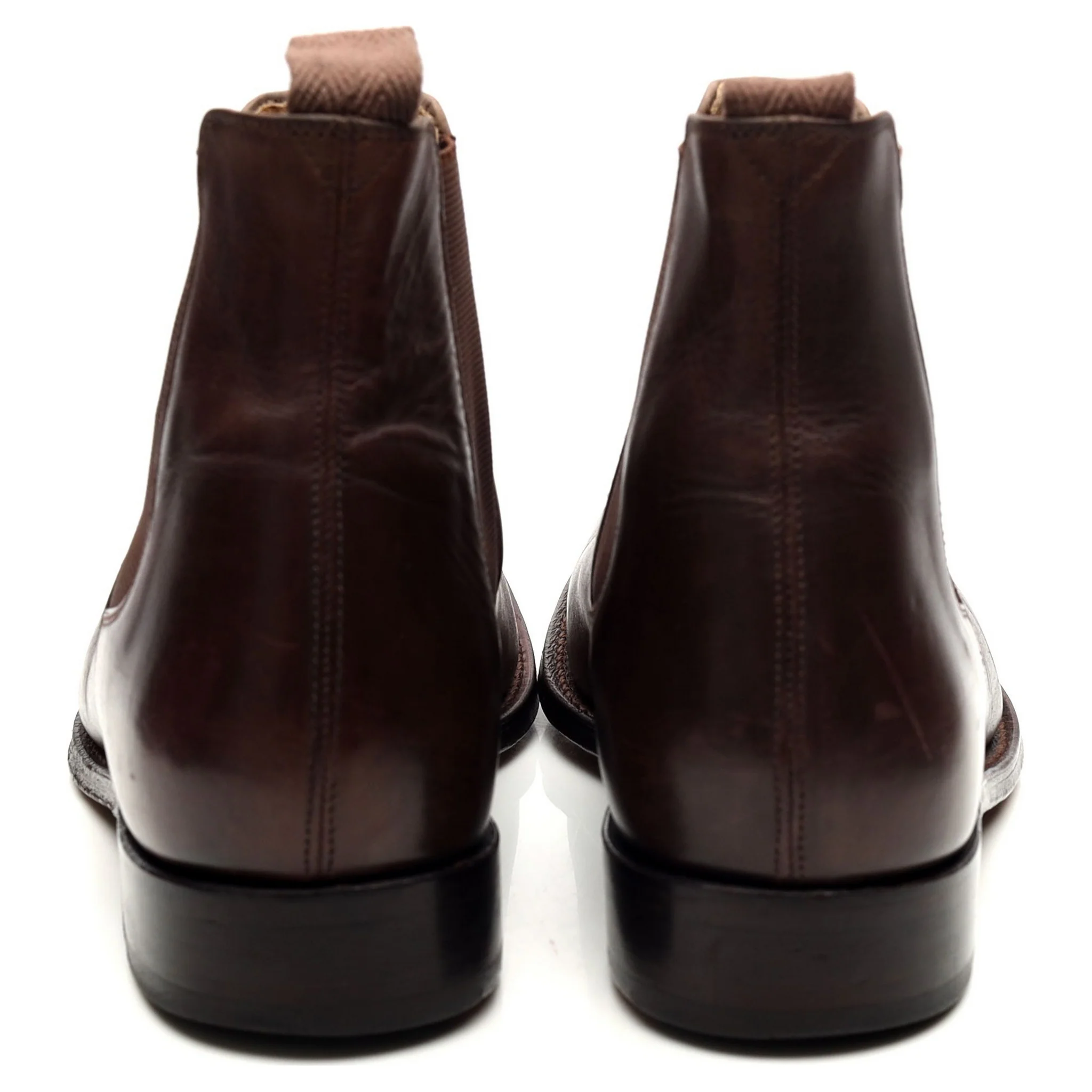 'Declan' Dark Brown Leather Chelsea Boots UK 7 F - Image 4