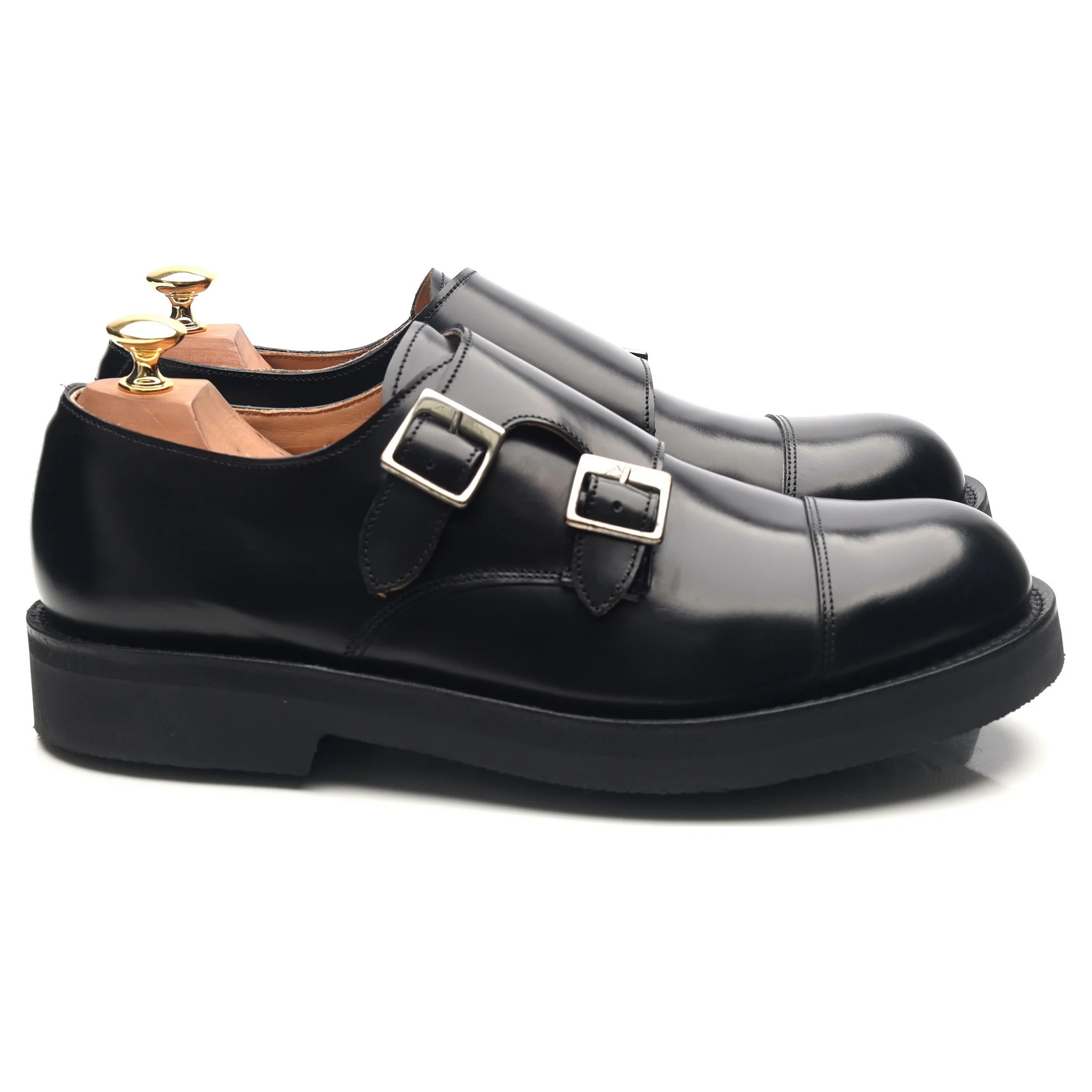 'Diggery' Black Leather Double Monk Strap UK 9 G - Image 6