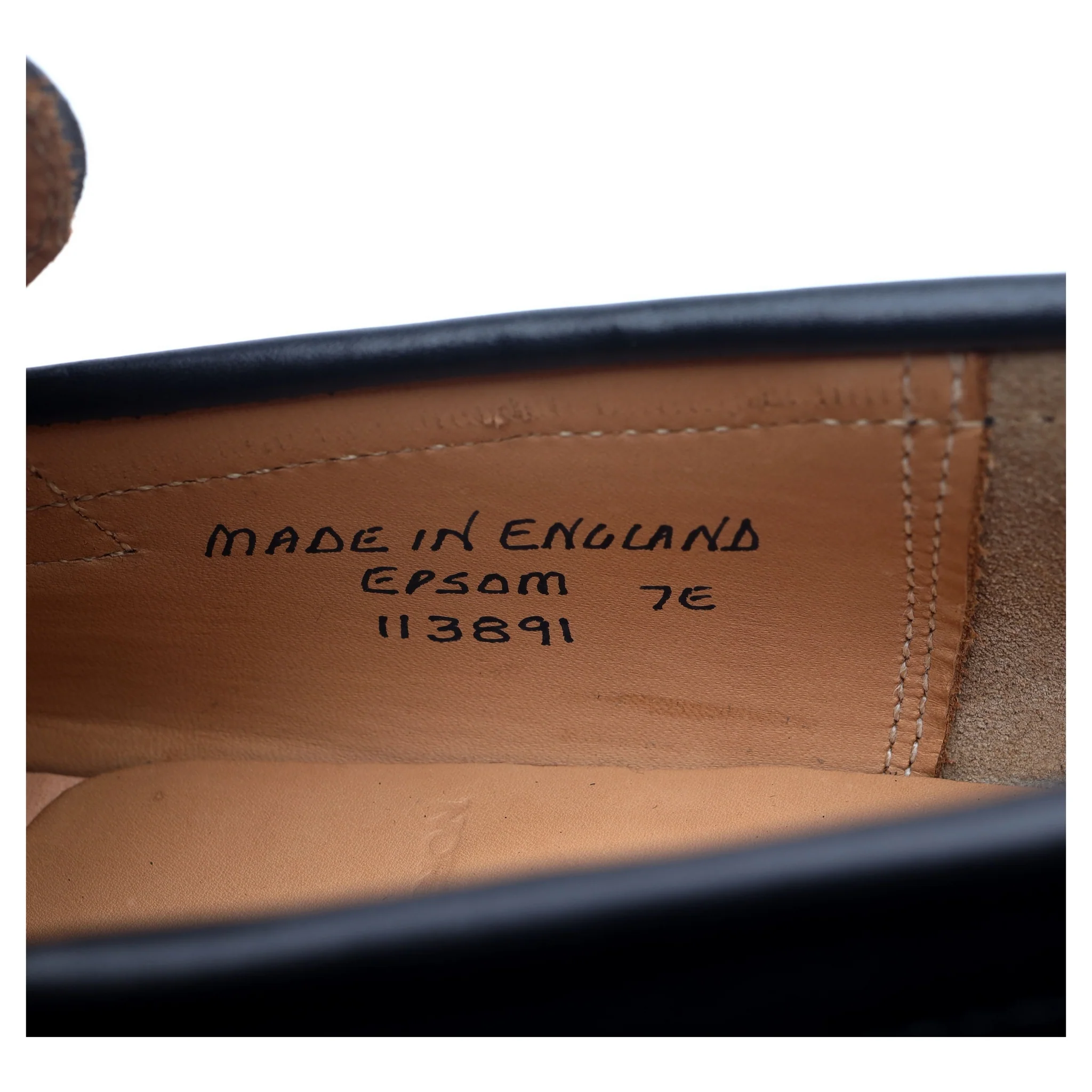 'Epsom' Black Leather Loafers UK 7 E - Image 13