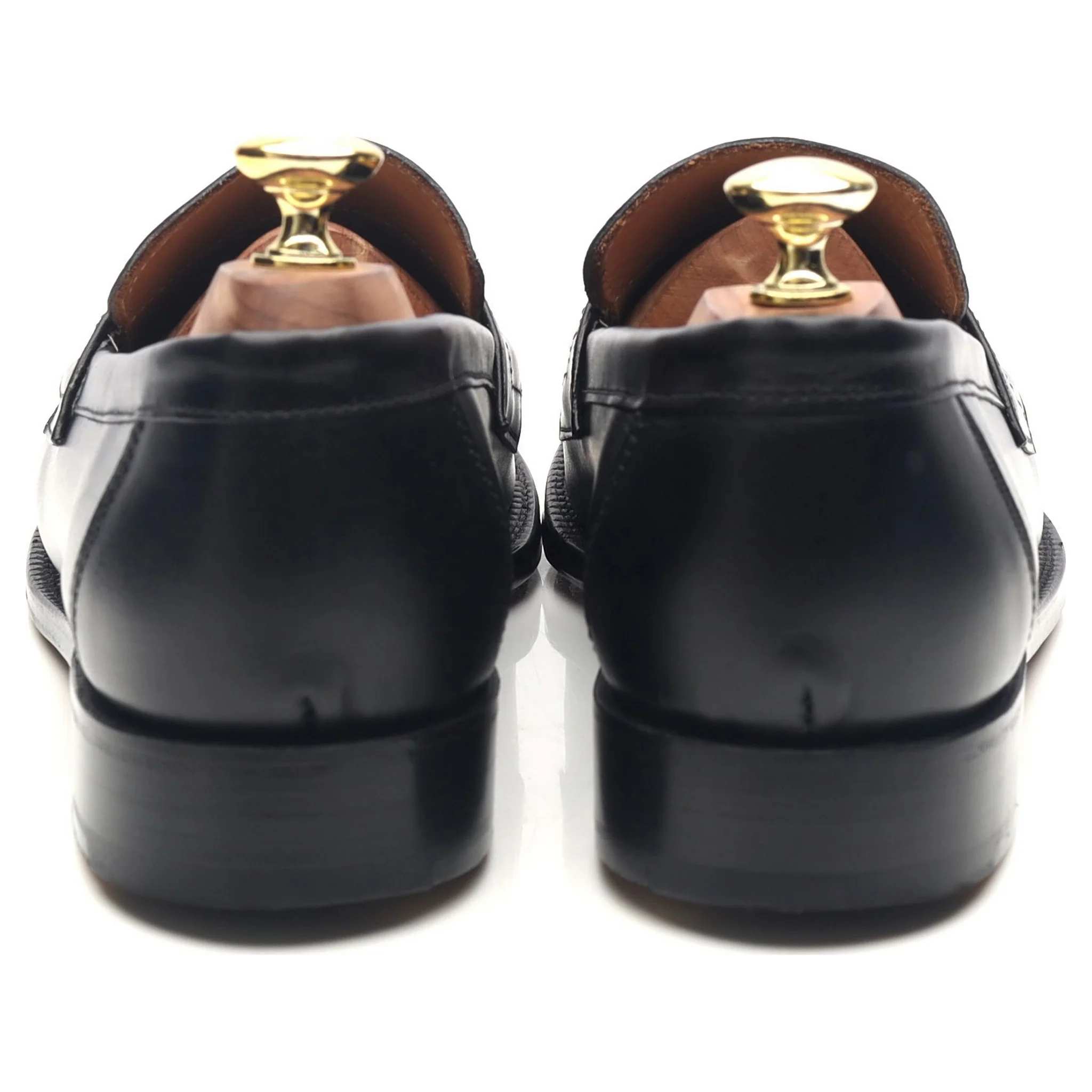 'Epsom' Black Leather Loafers UK 7 E - Image 4