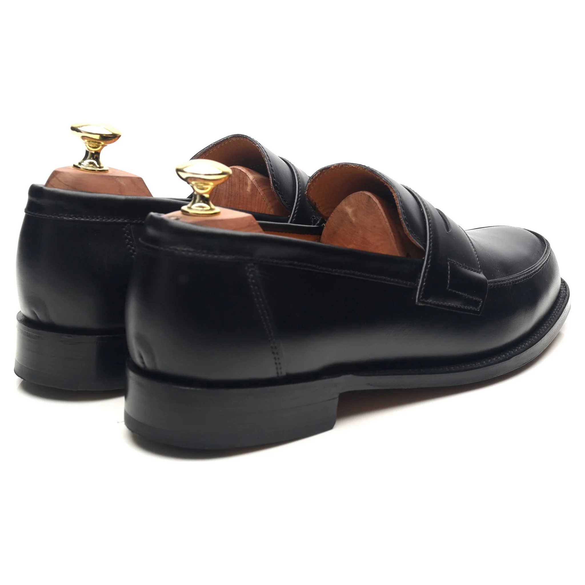 'Epsom' Black Leather Loafers UK 7 E - Image 5