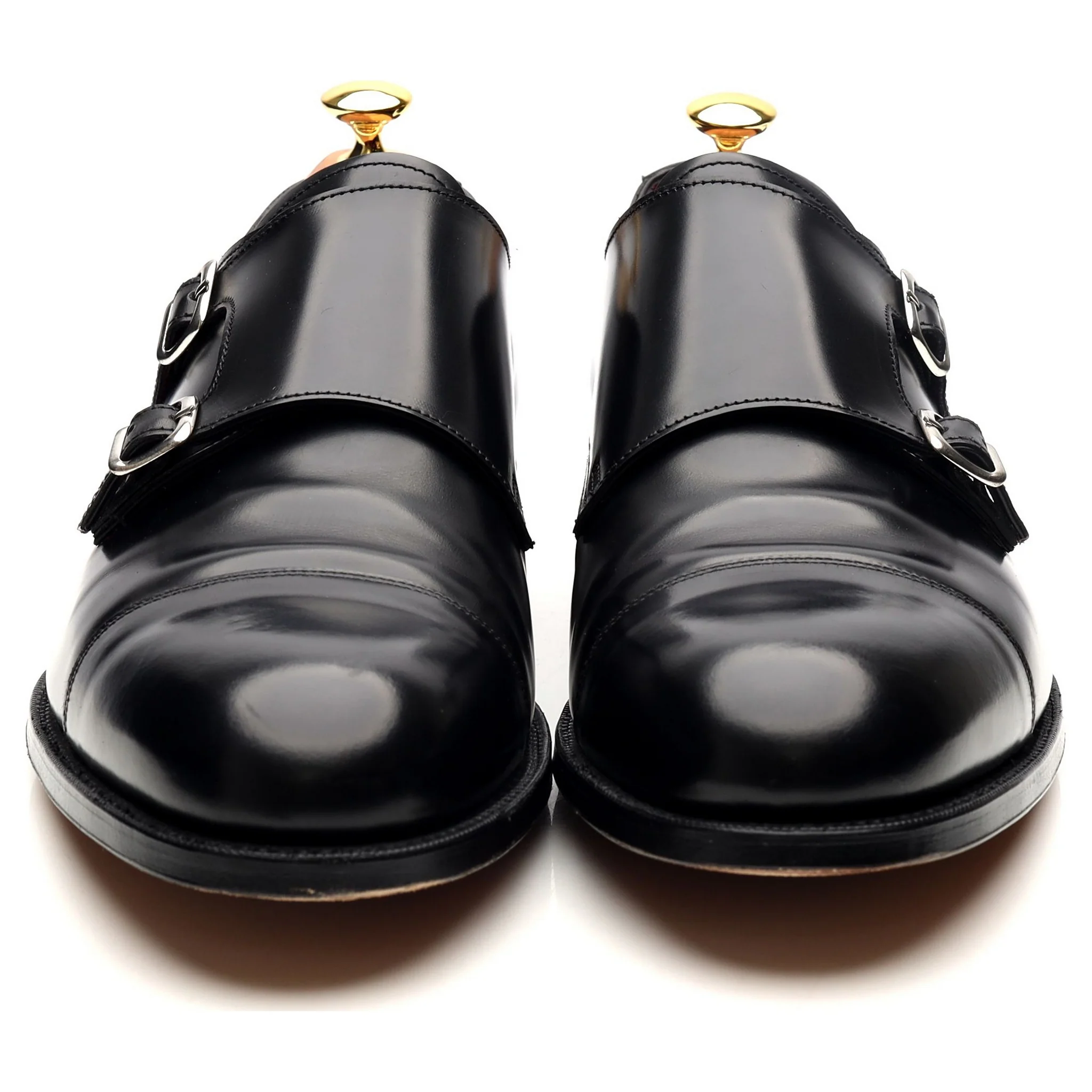 'Hanbury' Black Leather Double Monk Strap UK 11 F - Image 8