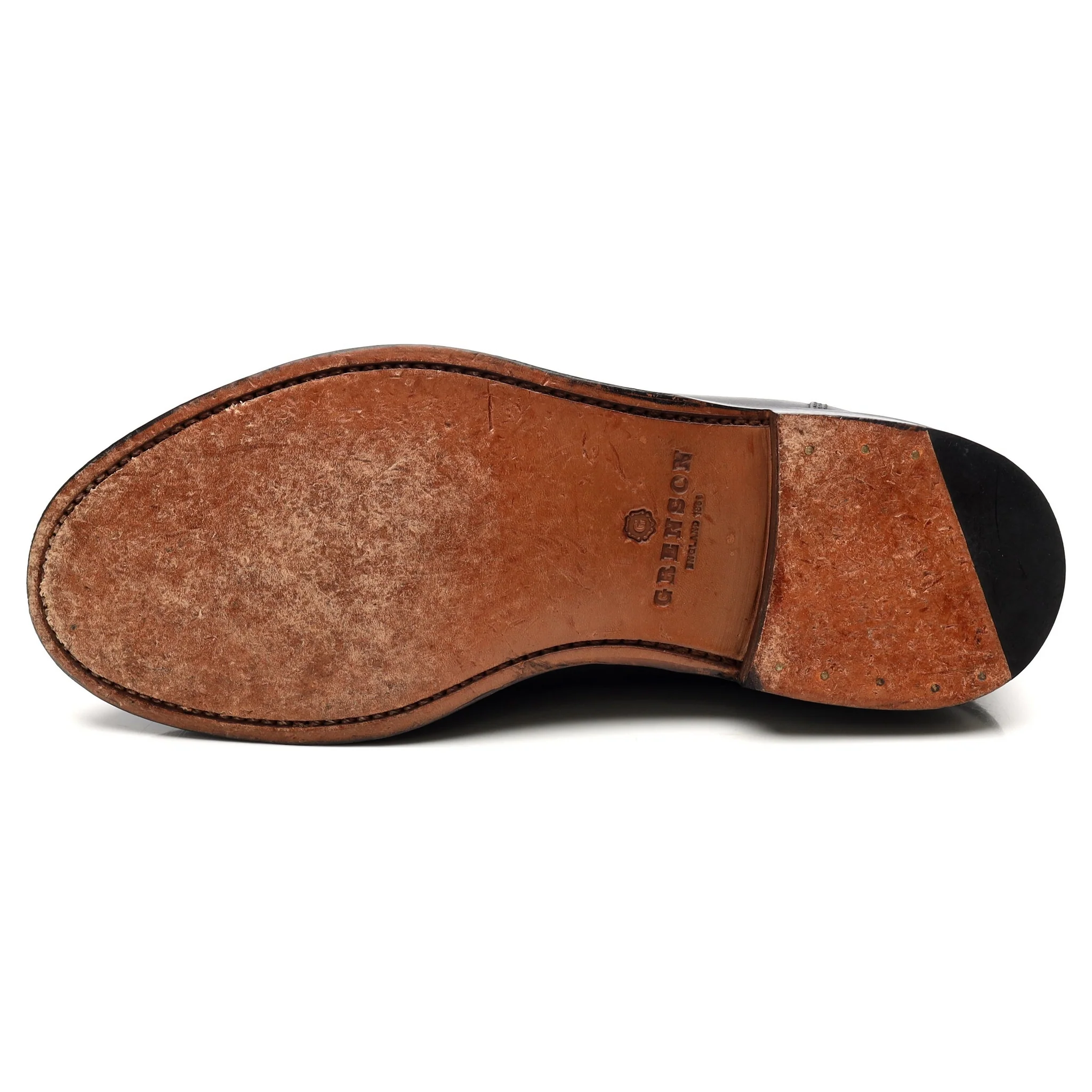 'Maxwell' Dark Grey Leather Loafers UK 8 E - Image 11