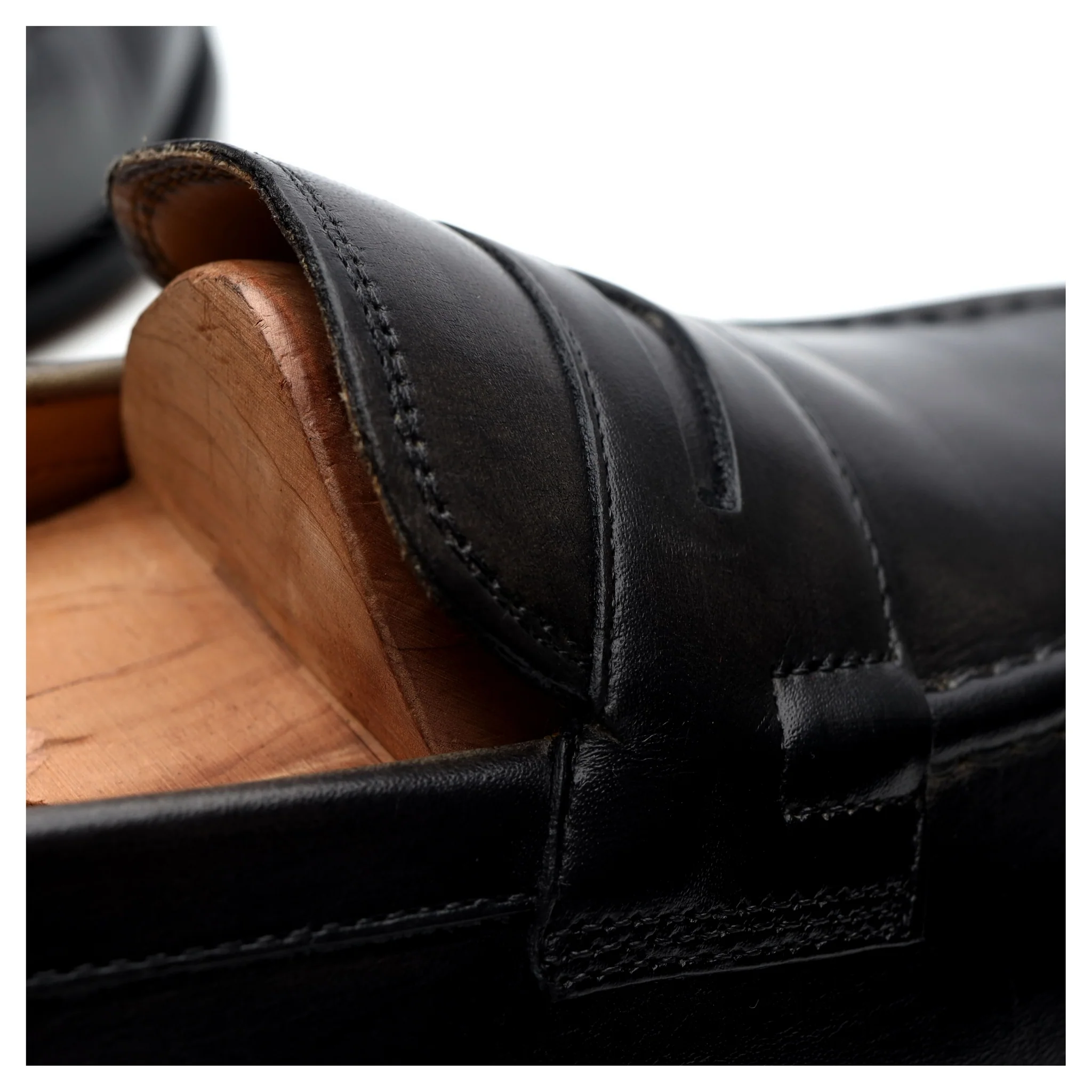 'Maxwell' Dark Grey Leather Loafers UK 8 E - Image 4