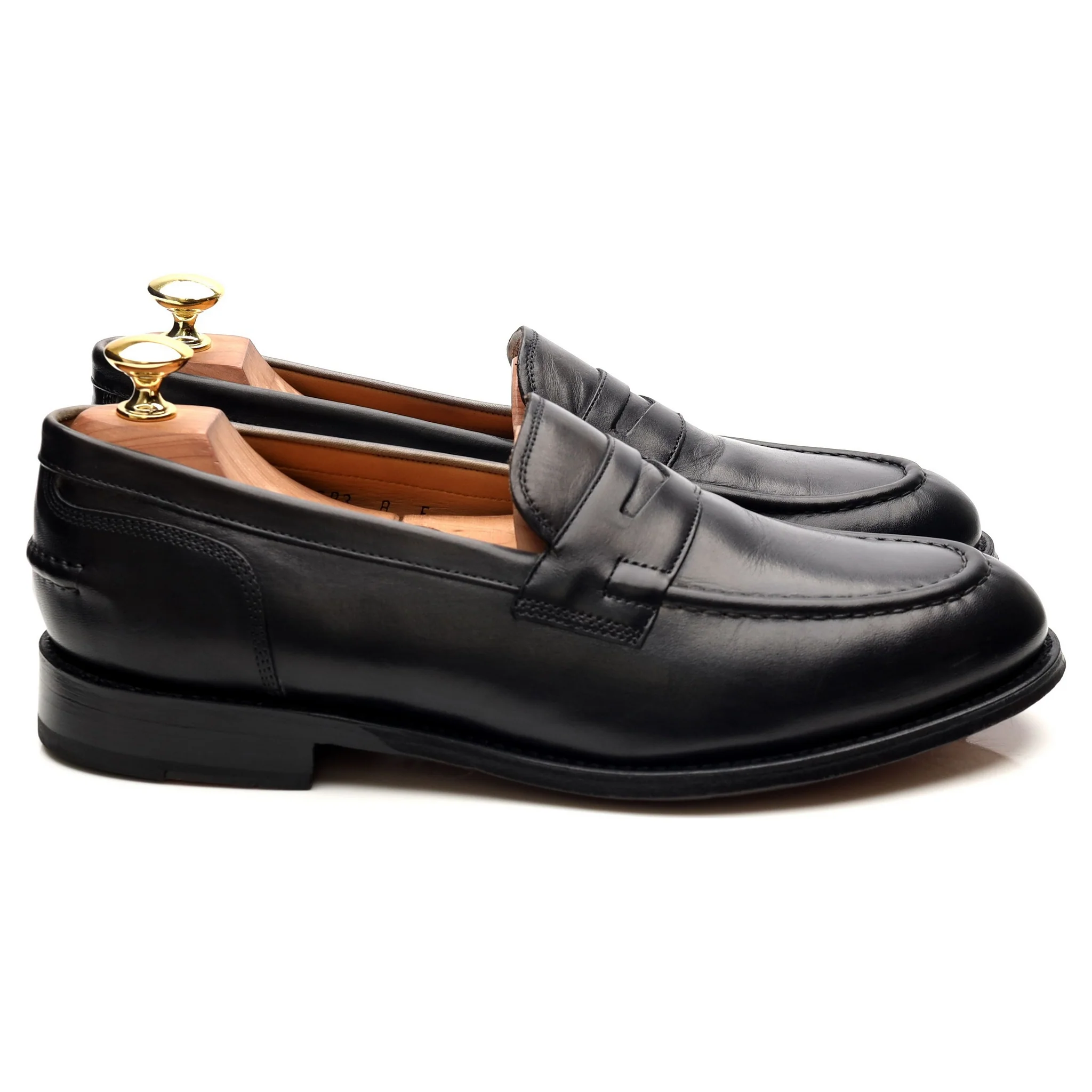 'Maxwell' Dark Grey Leather Loafers UK 8 E - Image 7