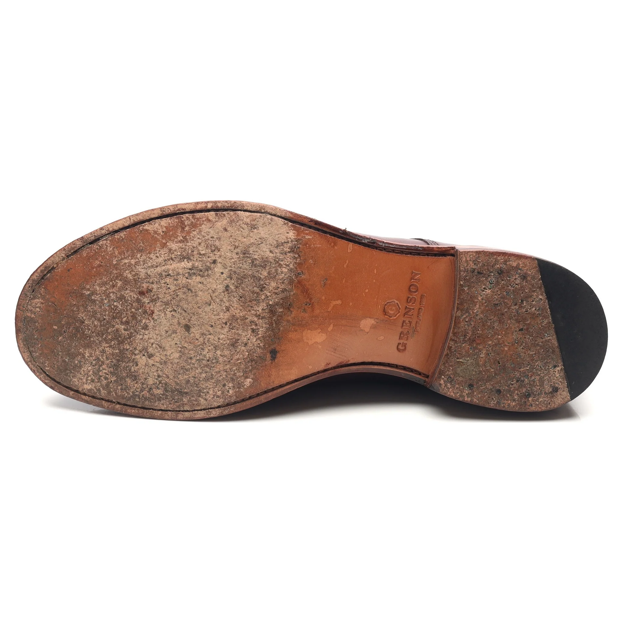 'Rhys' Burgundy Leather Derby UK 11 F - Image 10