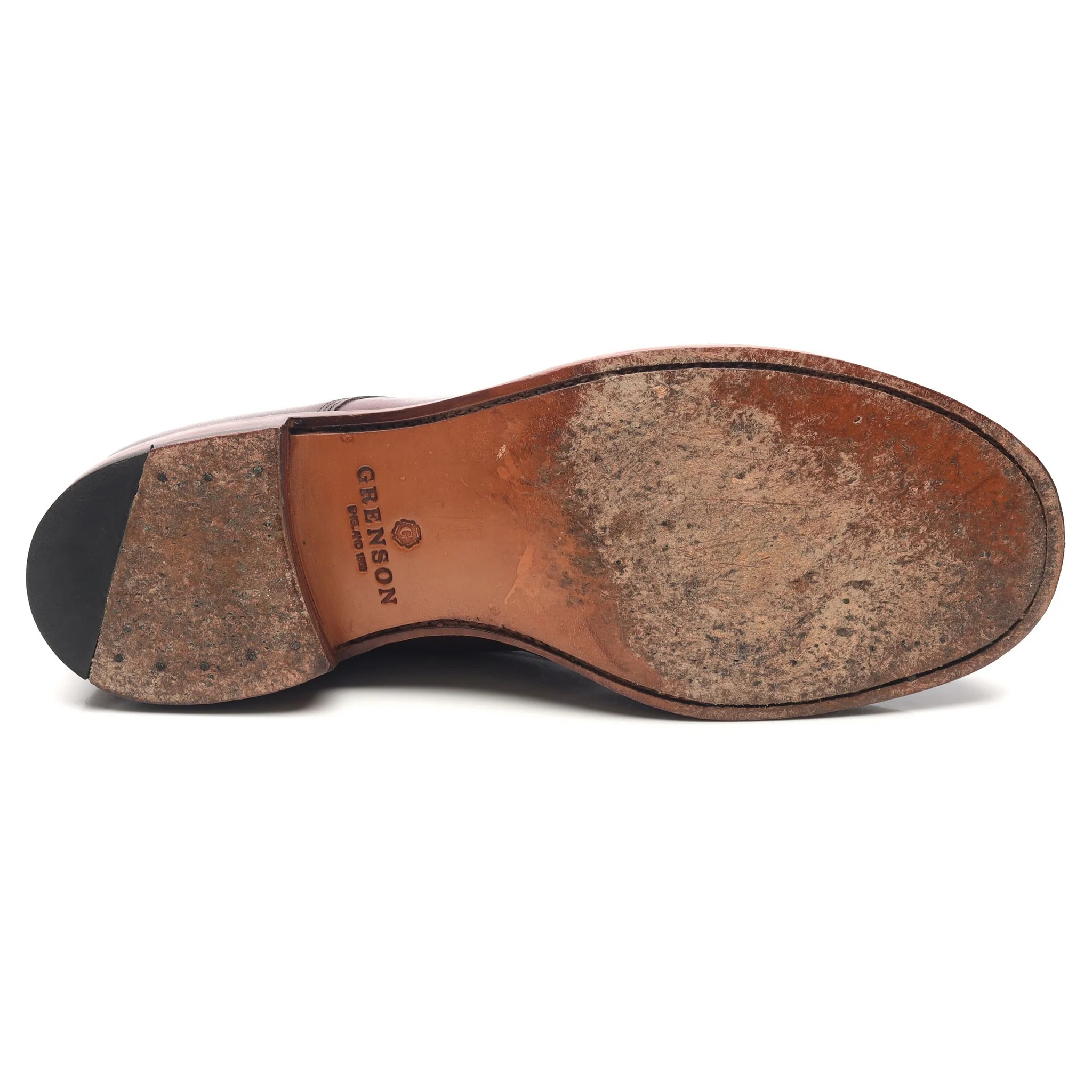 'Rhys' Burgundy Leather Derby UK 11 F - Image 11
