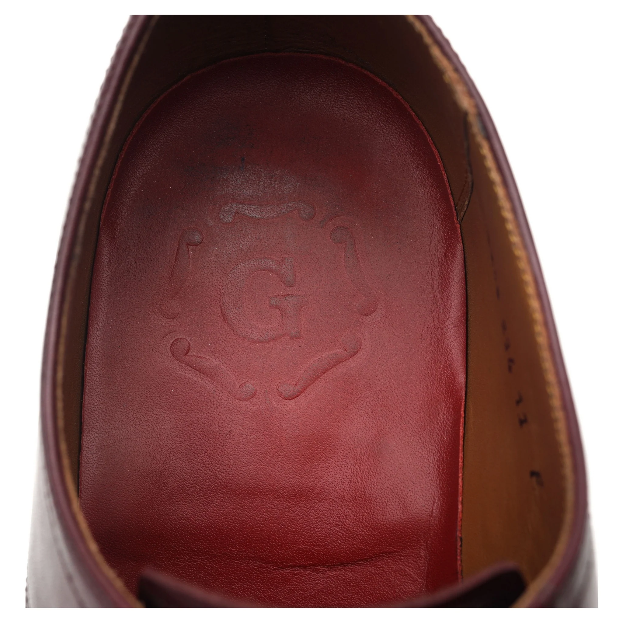 'Rhys' Burgundy Leather Derby UK 11 F - Image 12