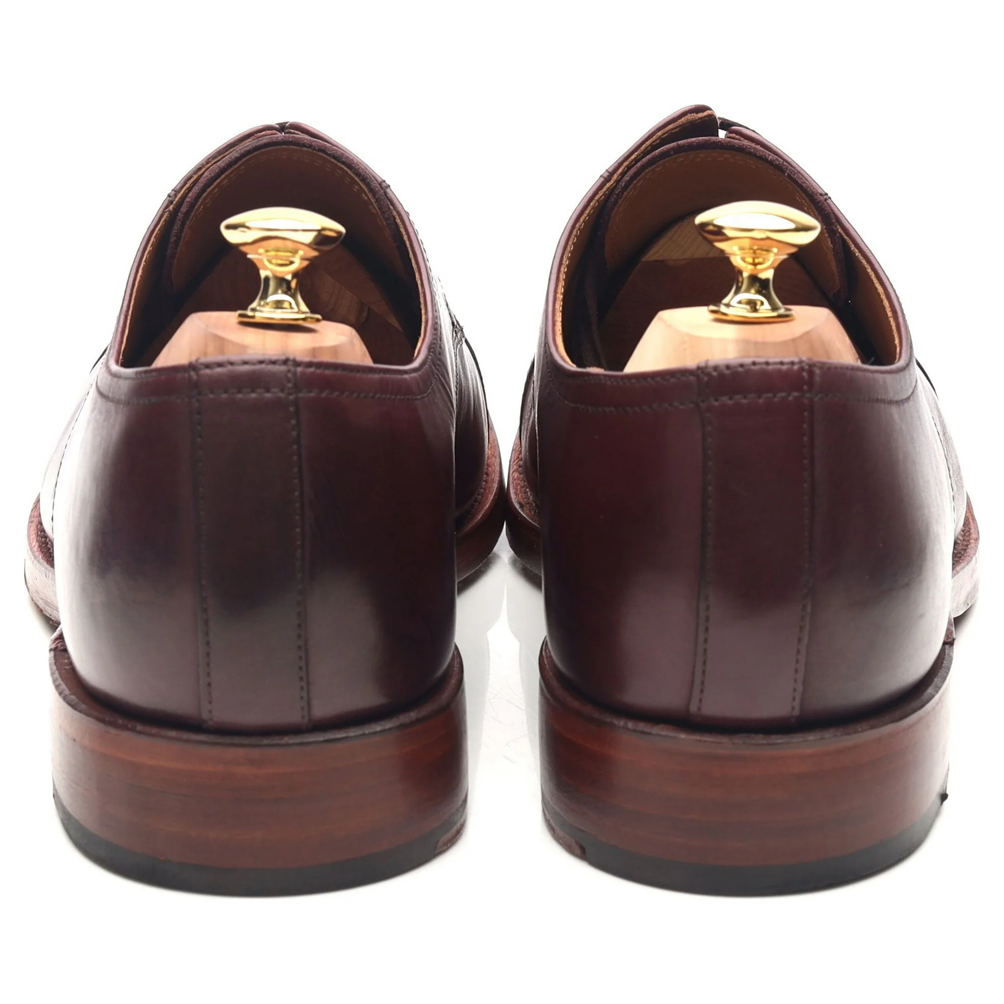 'Rhys' Burgundy Leather Derby UK 11 F - Image 4