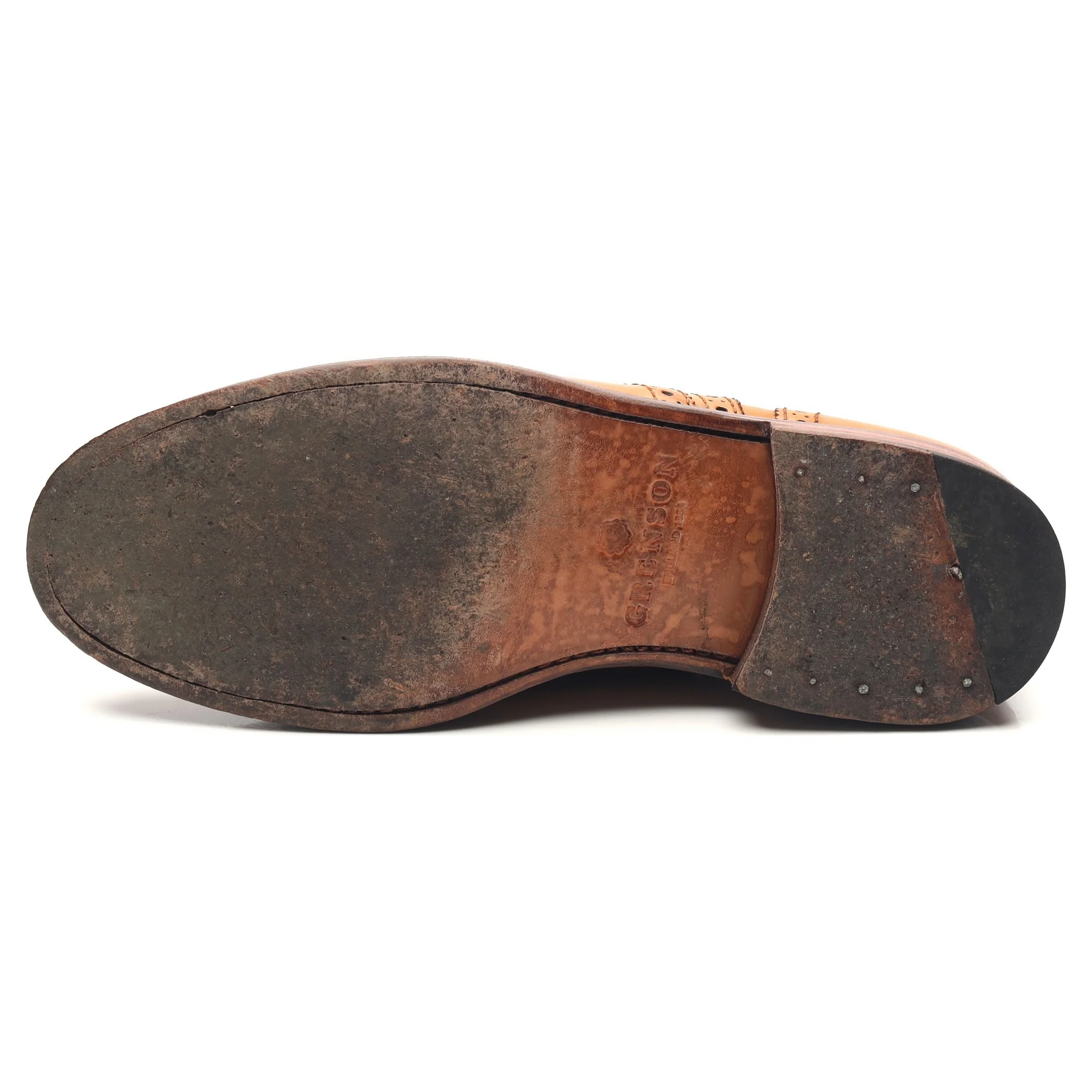 'Stanley' Tan Brown Leather Brogues UK 9 G - Image 10