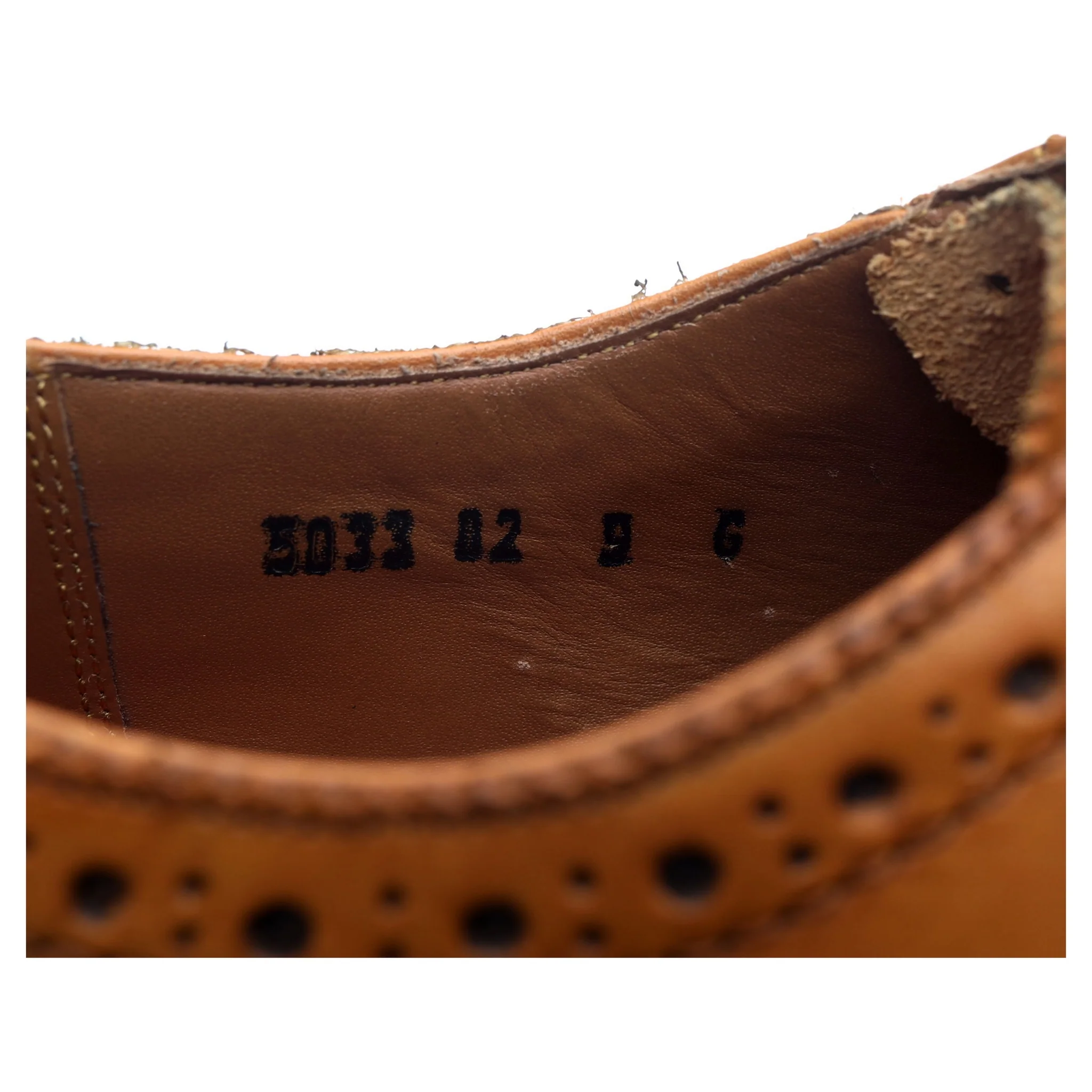 'Stanley' Tan Brown Leather Brogues UK 9 G - Image 13