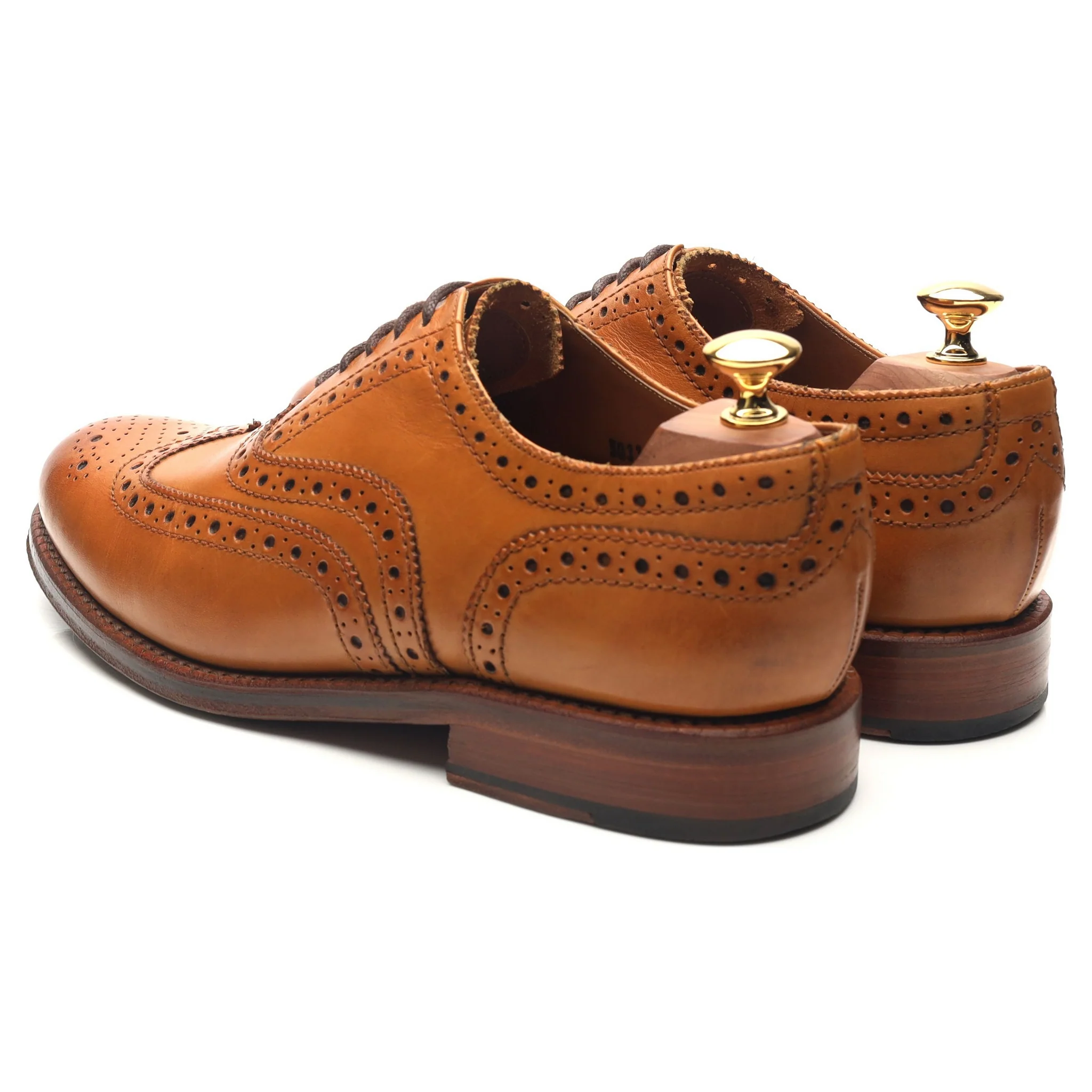 'Stanley' Tan Brown Leather Brogues UK 9 G - Image 3