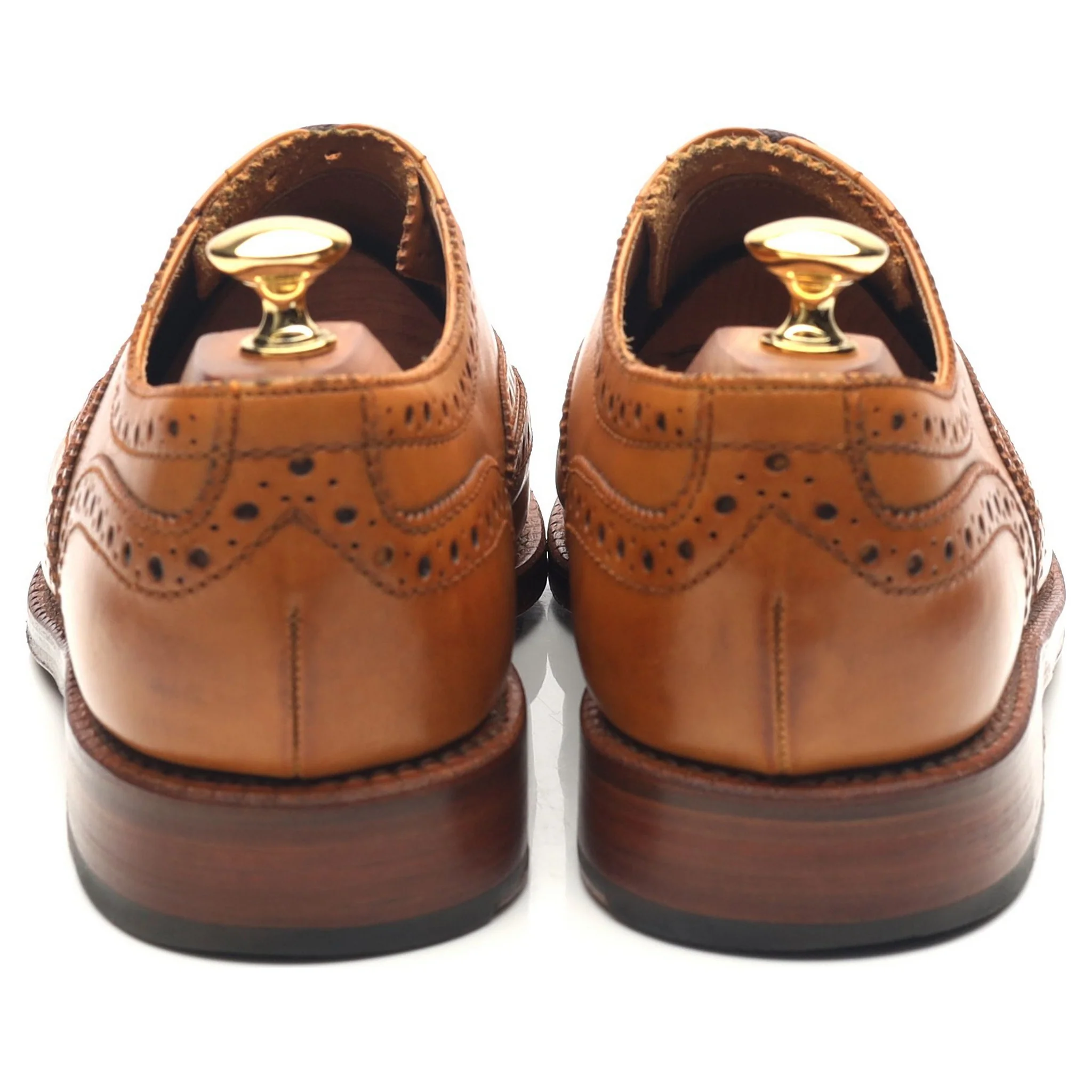 'Stanley' Tan Brown Leather Brogues UK 9 G - Image 4