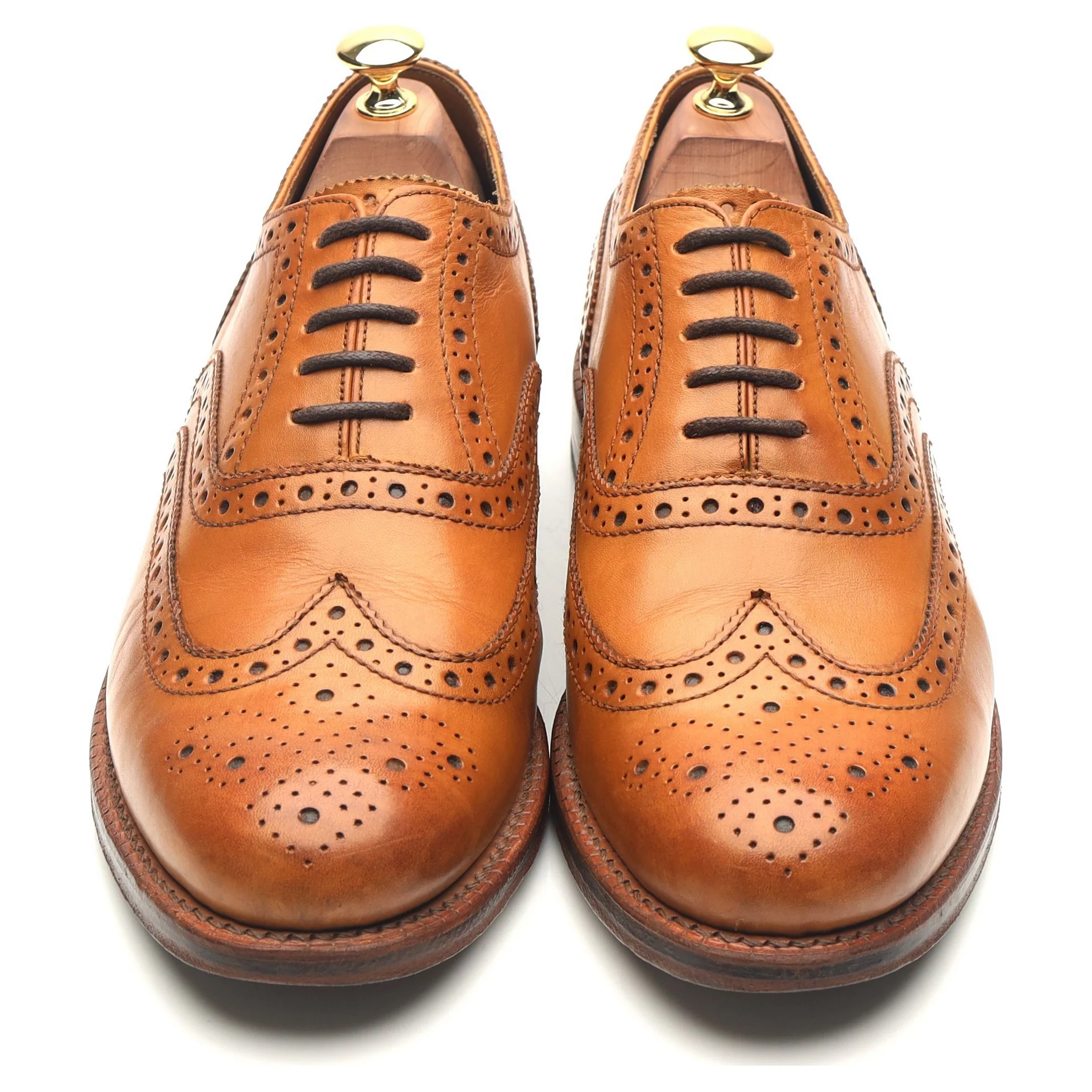 'Stanley' Tan Brown Leather Brogues UK 9 G - Image 9