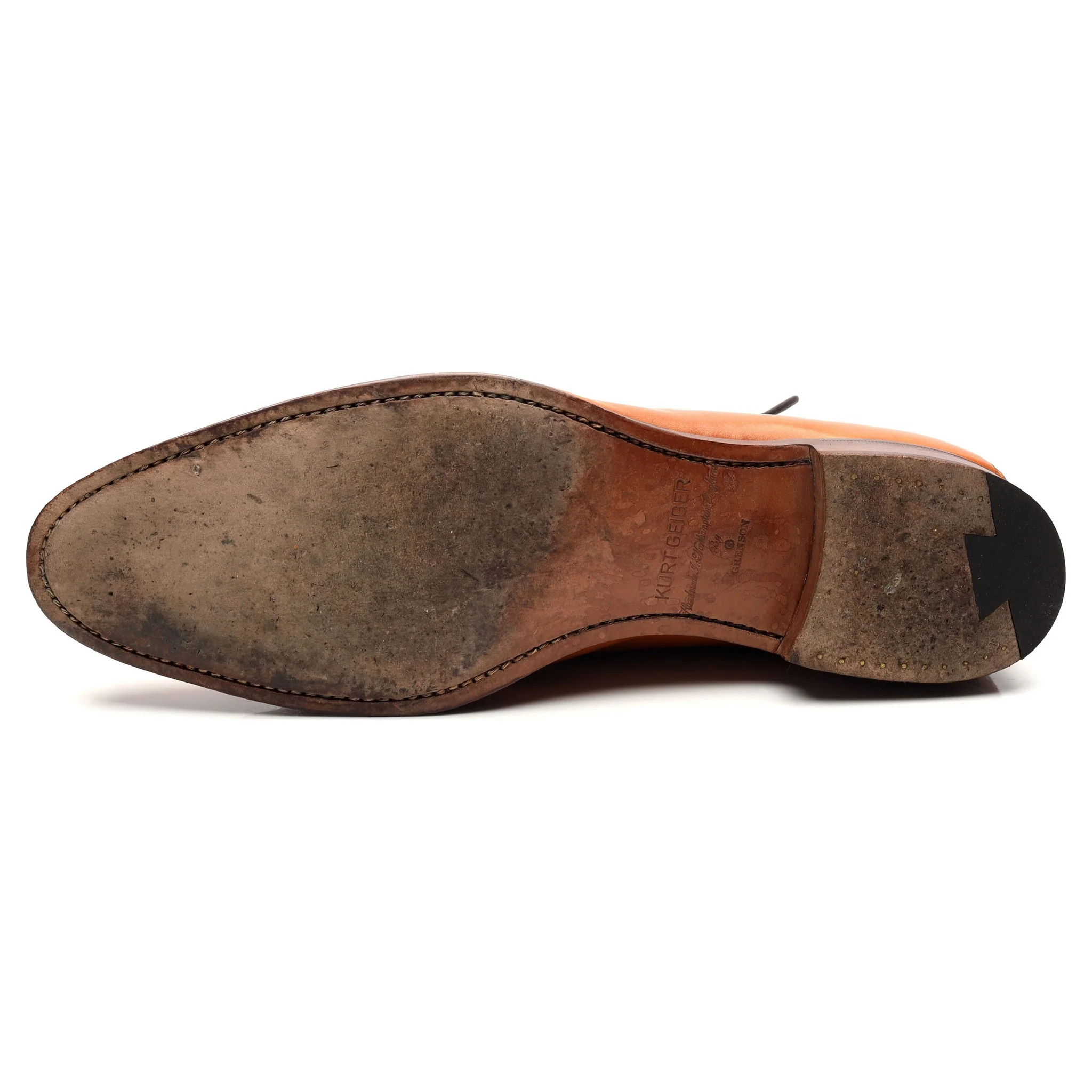 Tan Brown Leather Balmoral Boots UK 10 F - Image 10