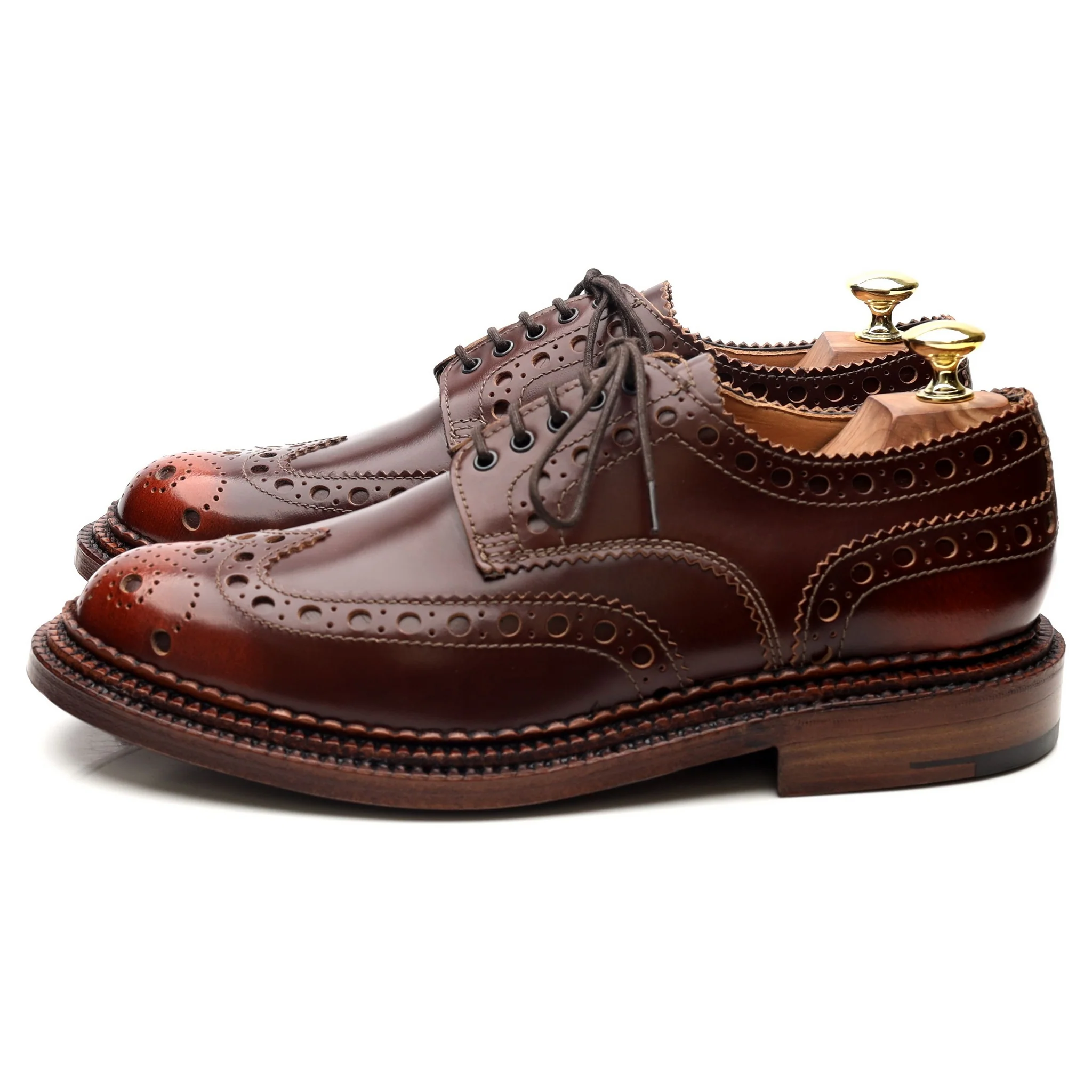 'Archie' Triple Welt Brown Leather Brogue UK 7 G - Image 2