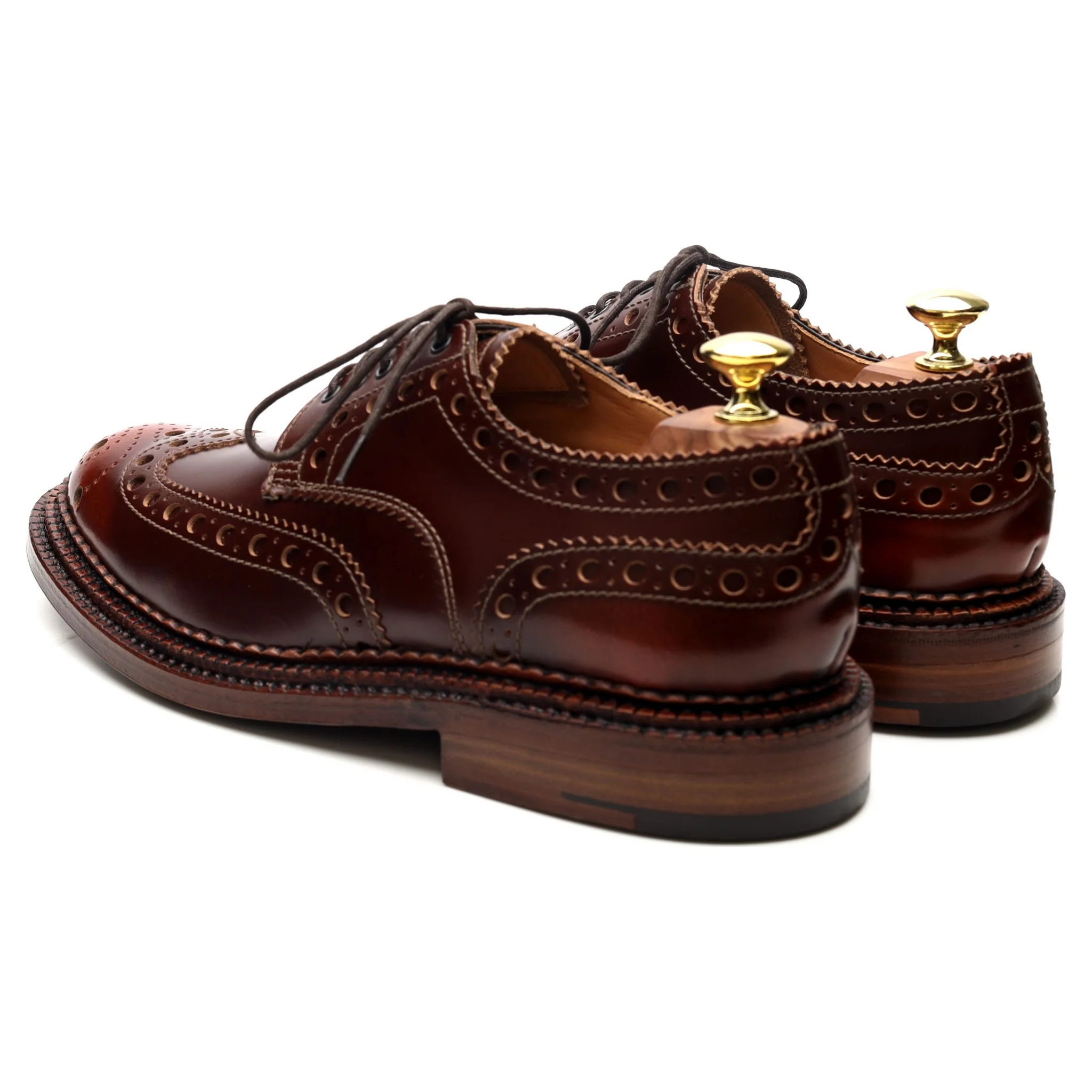 'Archie' Triple Welt Brown Leather Brogue UK 7 G - Image 3