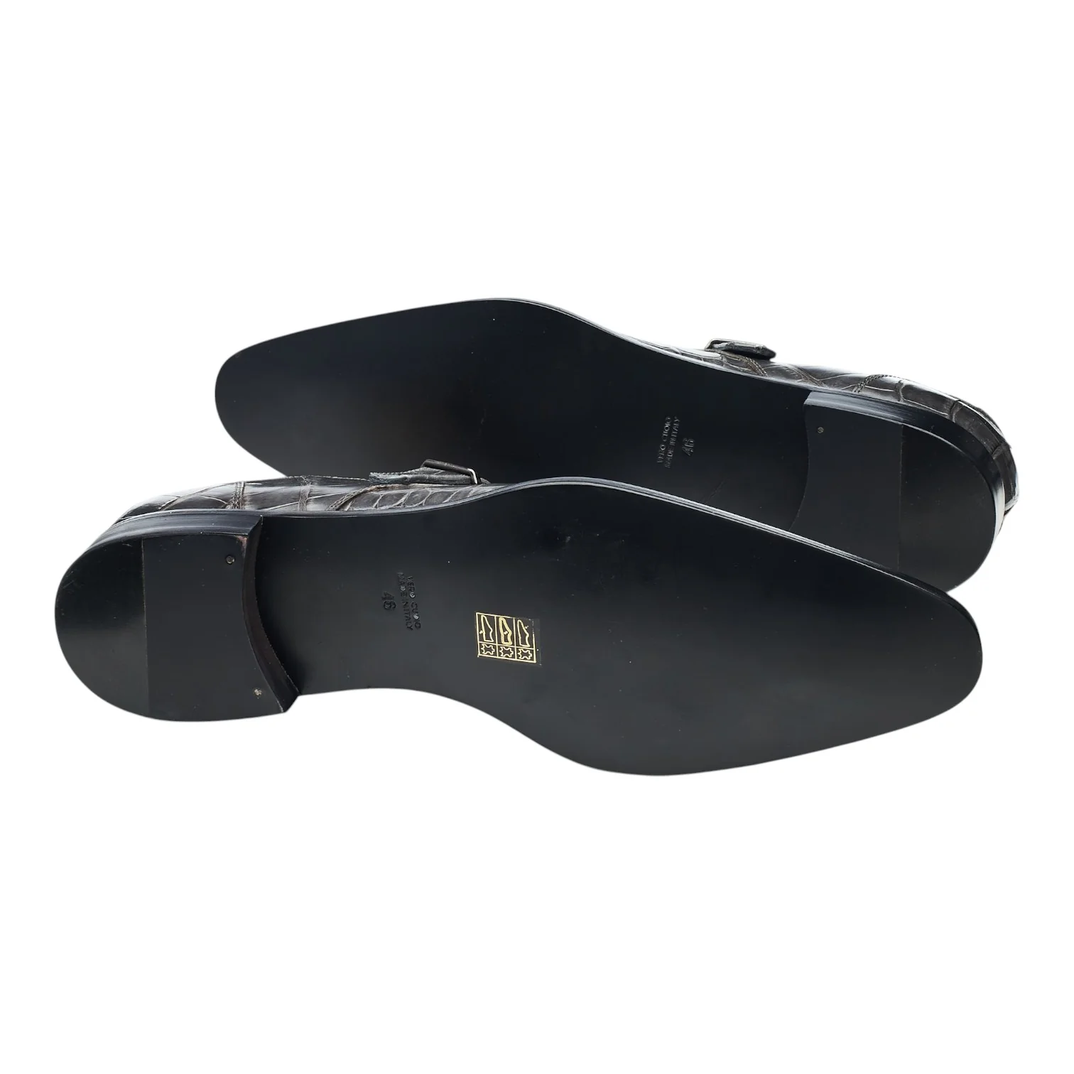 Grey Alligator Leather Monk Strap UK 12 EU 46 - Image 5