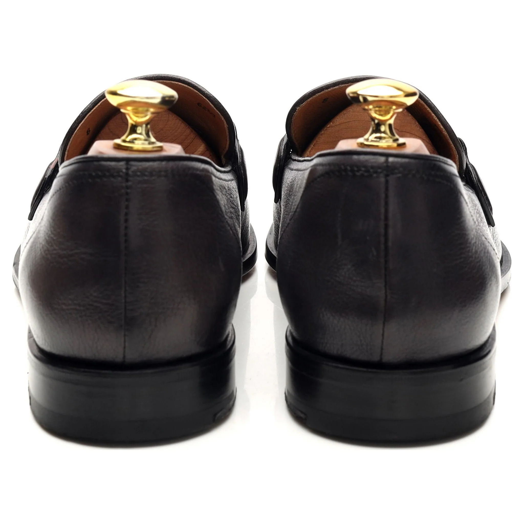 'B Volute' Grey Leather Loafers UK 8 - Image 4