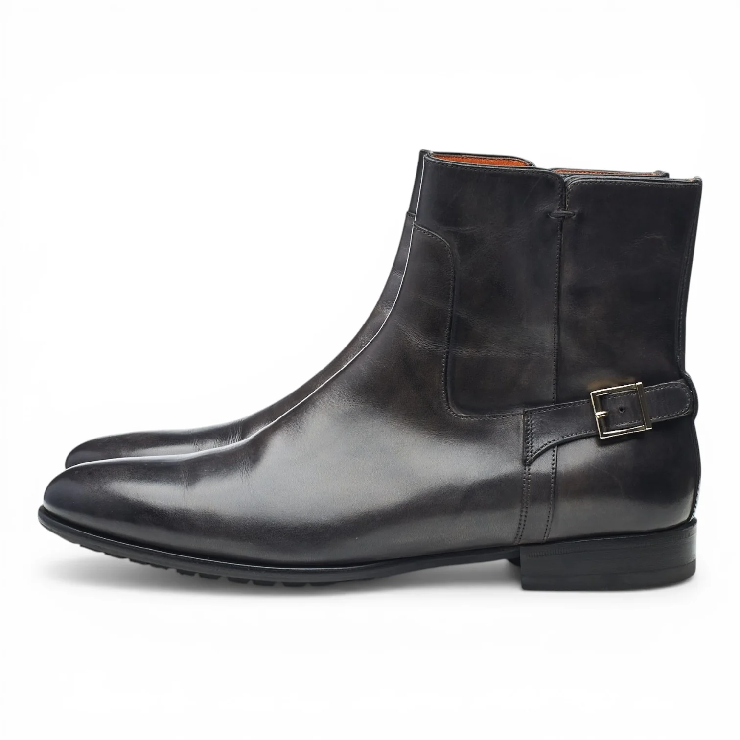 Dark Grey Leather Zip-up Jodhpur Boots UK 7 F - Image 3