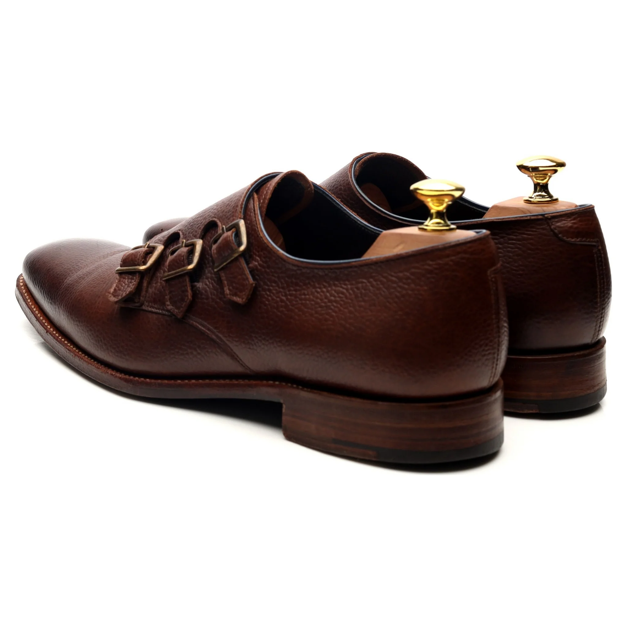 'Groundhog Blues' Dark Brown Leather Triple Monk Strap UK 8.5 F - Image 3
