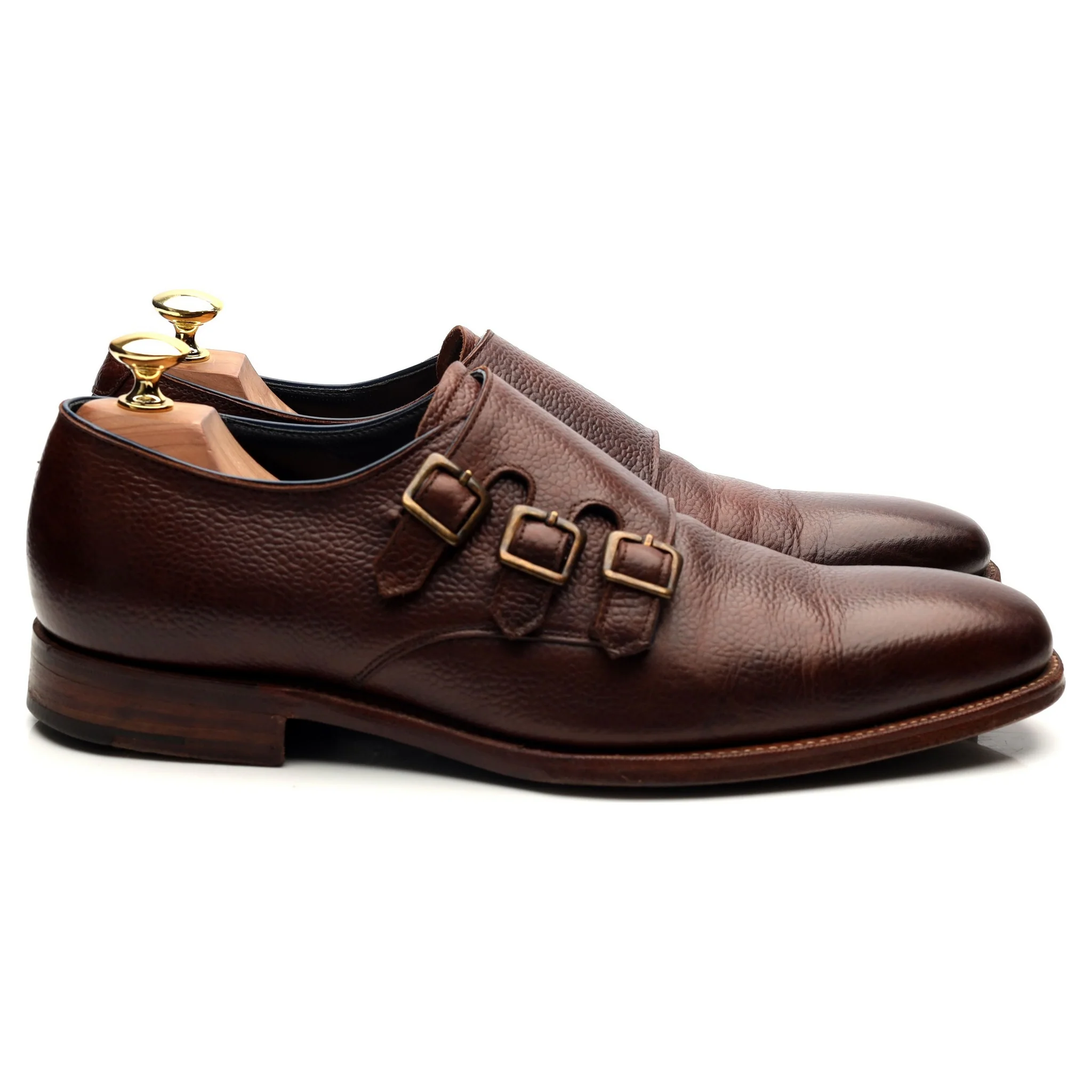 'Groundhog Blues' Dark Brown Leather Triple Monk Strap UK 8.5 F - Image 6