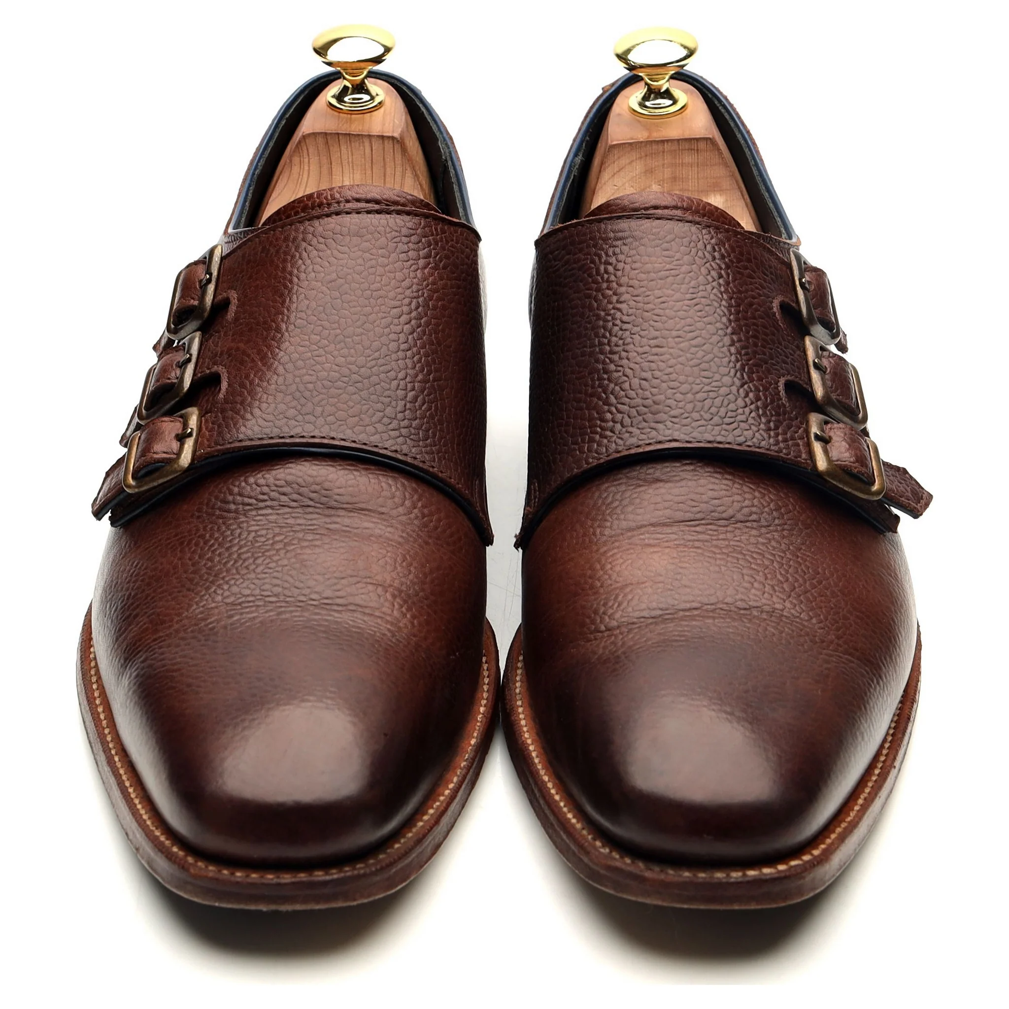 'Groundhog Blues' Dark Brown Leather Triple Monk Strap UK 8.5 F - Image 9