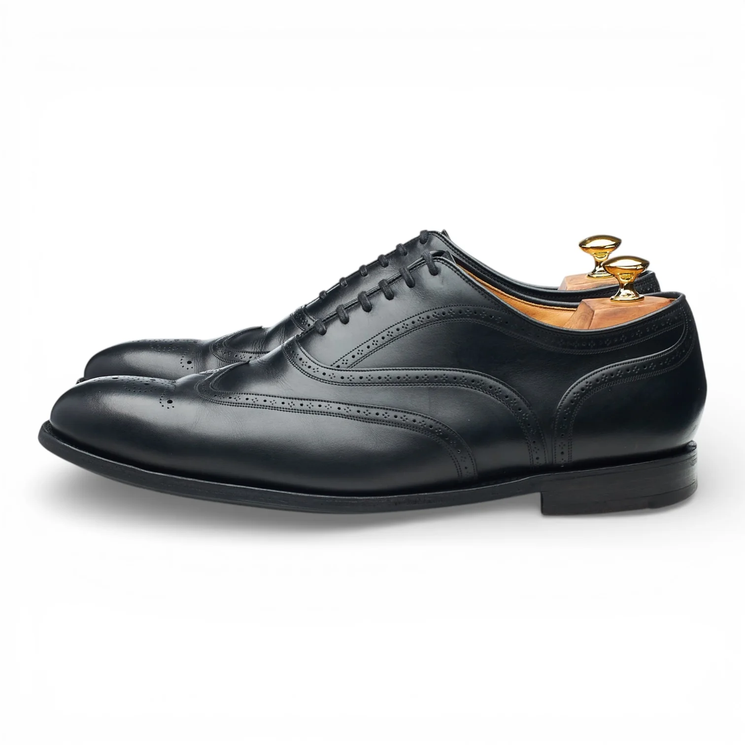 'Gunthorpe' Black Leather Oxford Brogues UK 10 G - Image 3