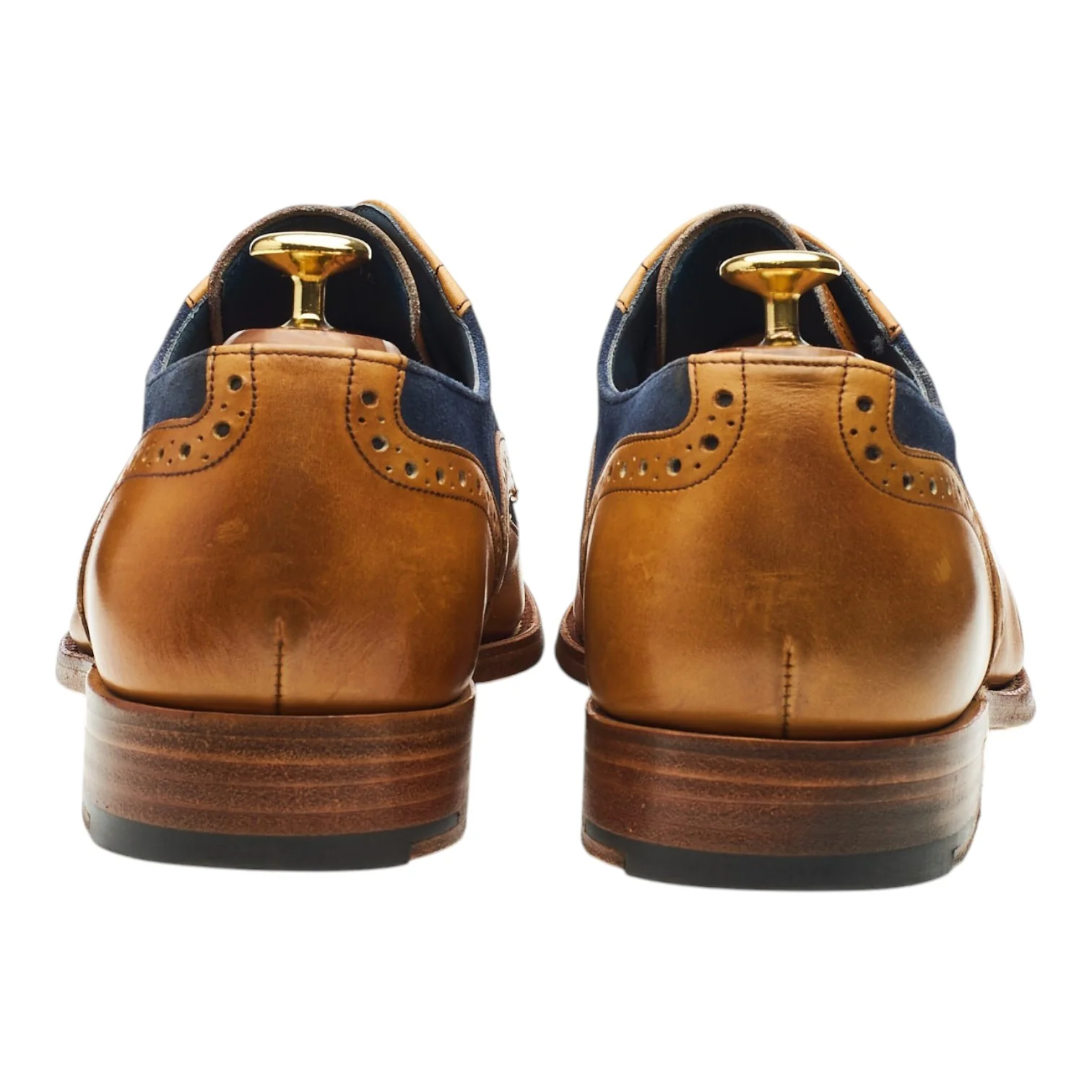 'Haig' Tan Brown Leather Derby Brogues UK 8 G - Image 4